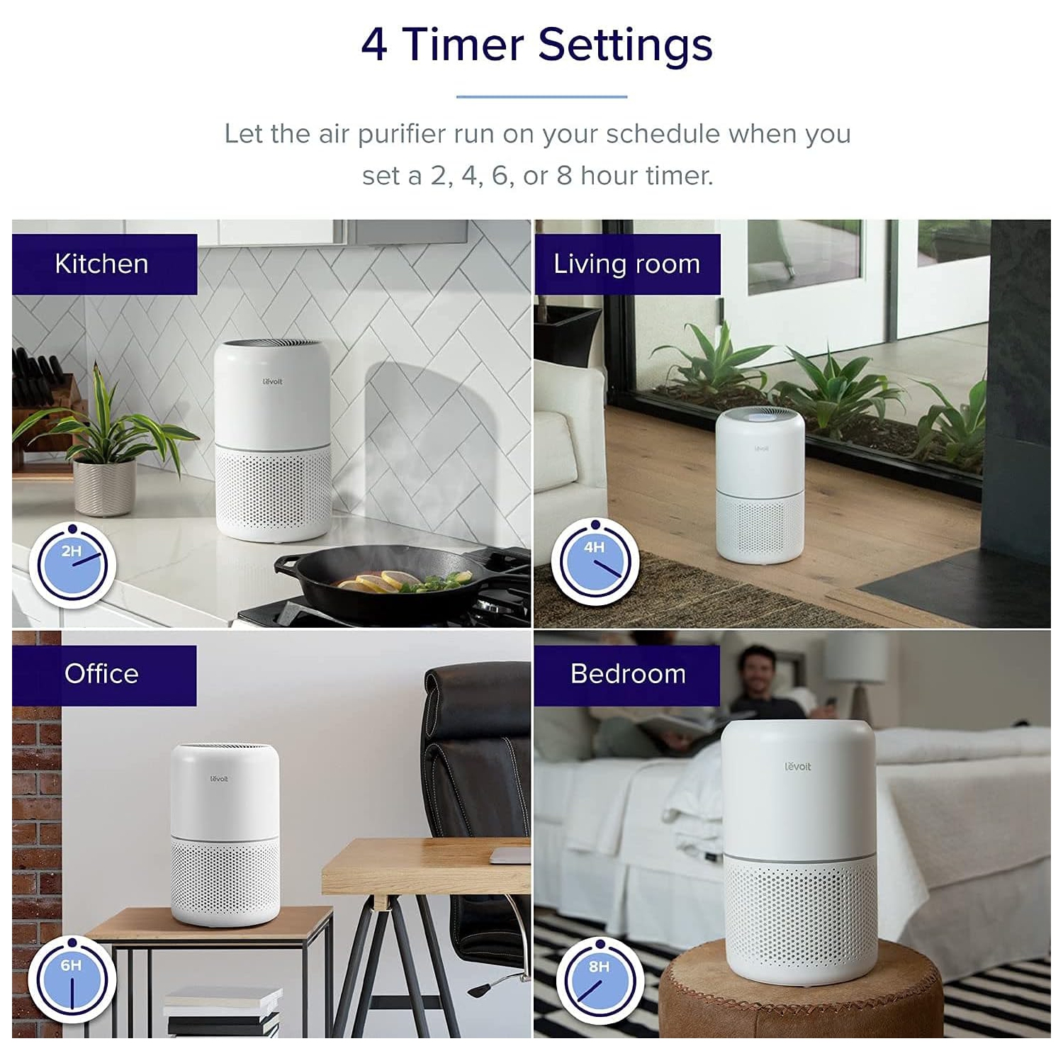 Levoit Air Purifiers for Home Allergies and Pets in Bedroom