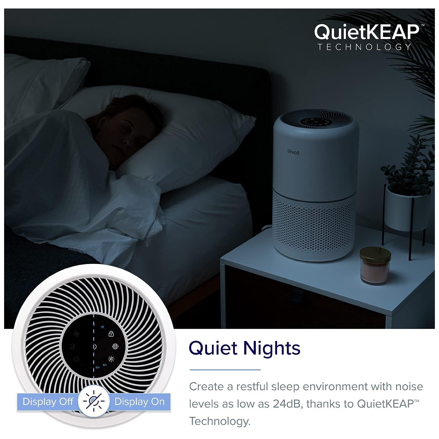 Levoit Air Purifiers for Home Allergies and Pets in Bedroom