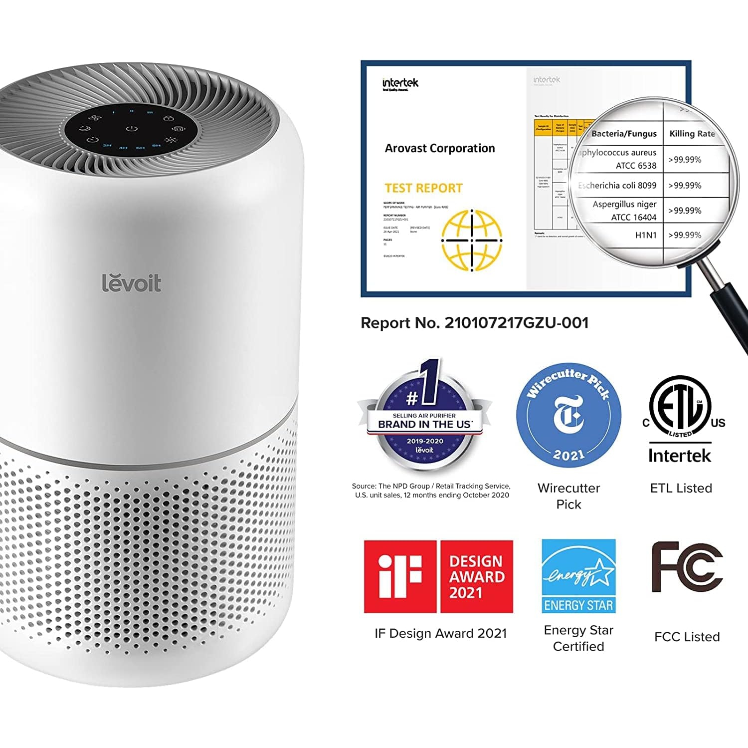 Levoit Air Purifiers for Home Allergies and Pets in Bedroom