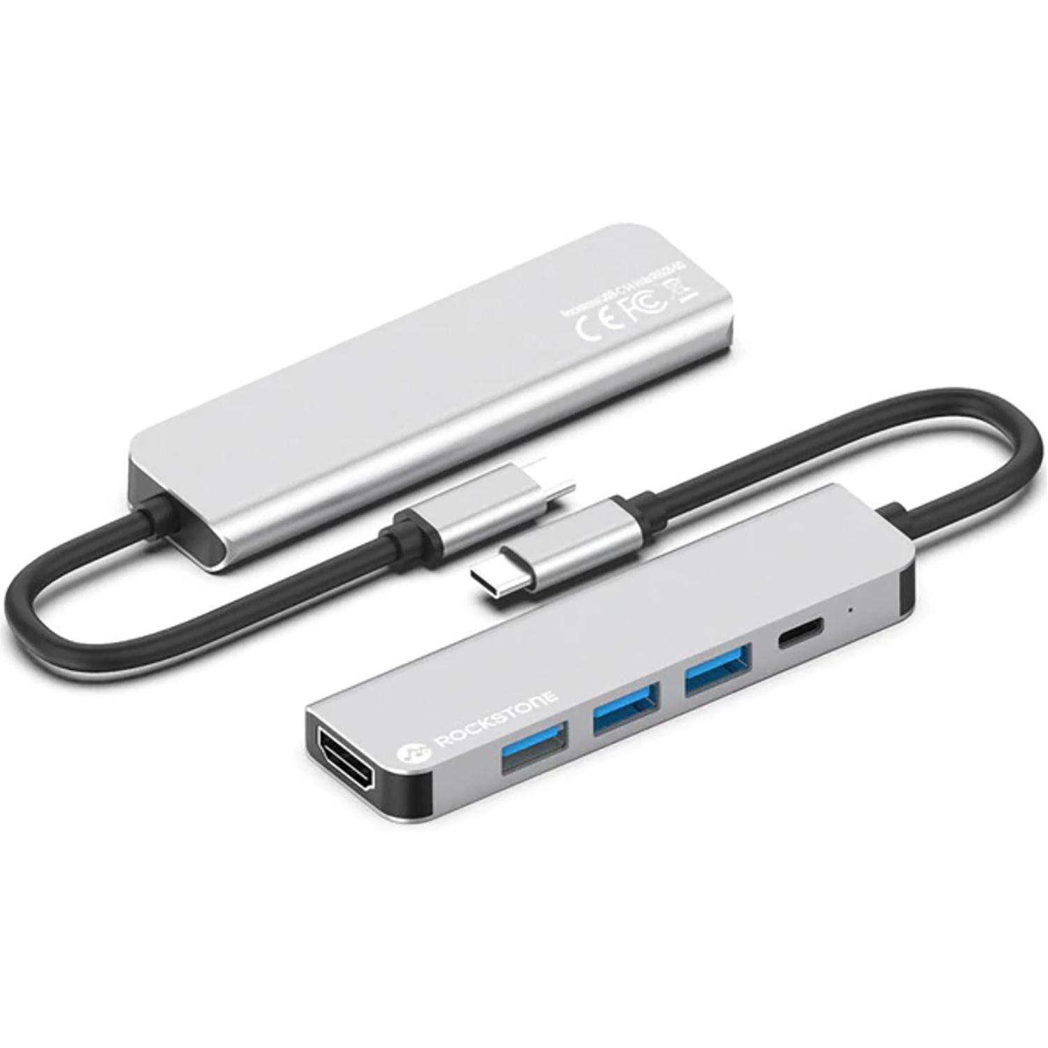 Rockstone - USB Type-C 5 In 1 Hub, USB-A, HDMI and USB-C