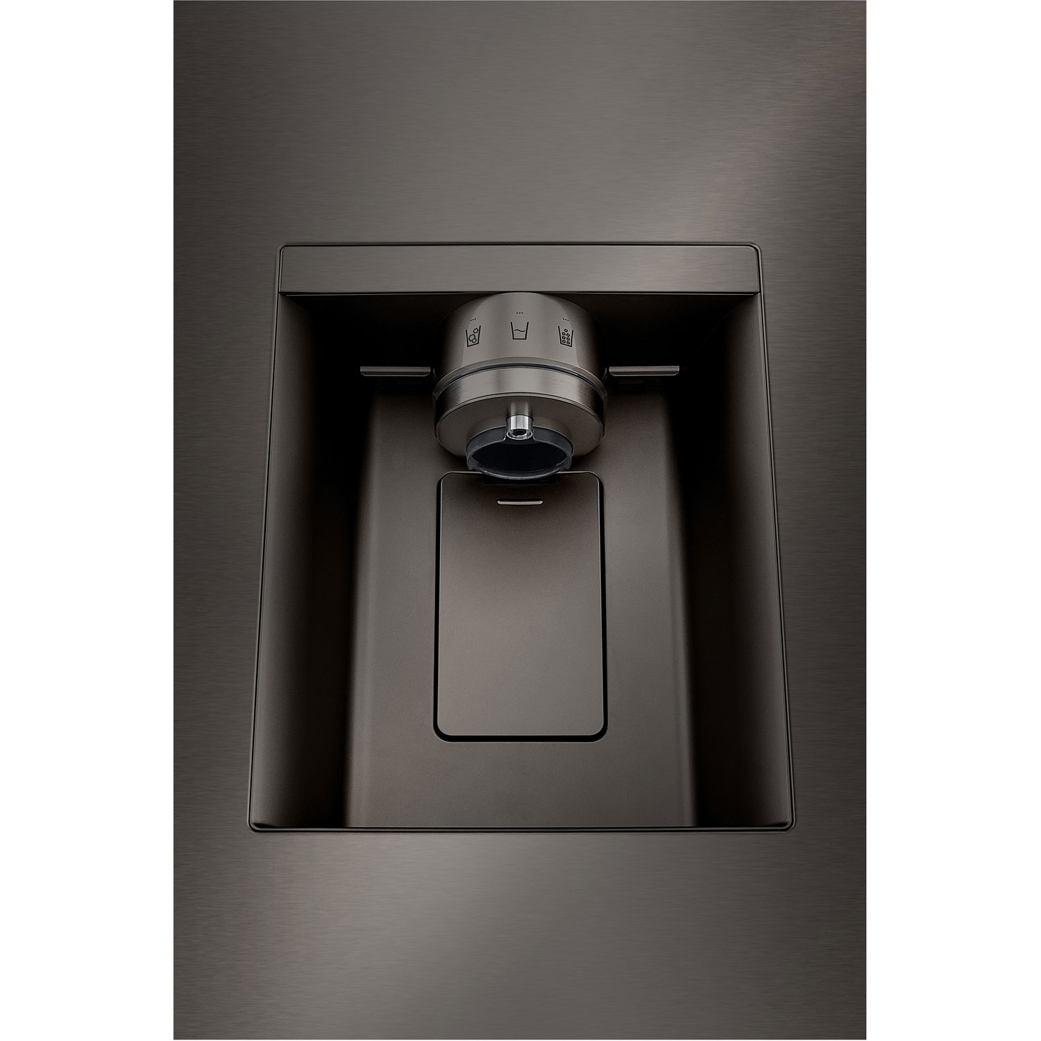 Réfrigérateur à deux portes 25,5 pi³ 36 po avec distributeur d'eau et de glaçons de LG - Inox noir