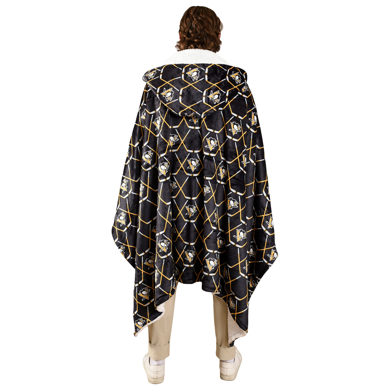 NHL Polyester Hooded Throw Blanket - Pittsburgh Penguins