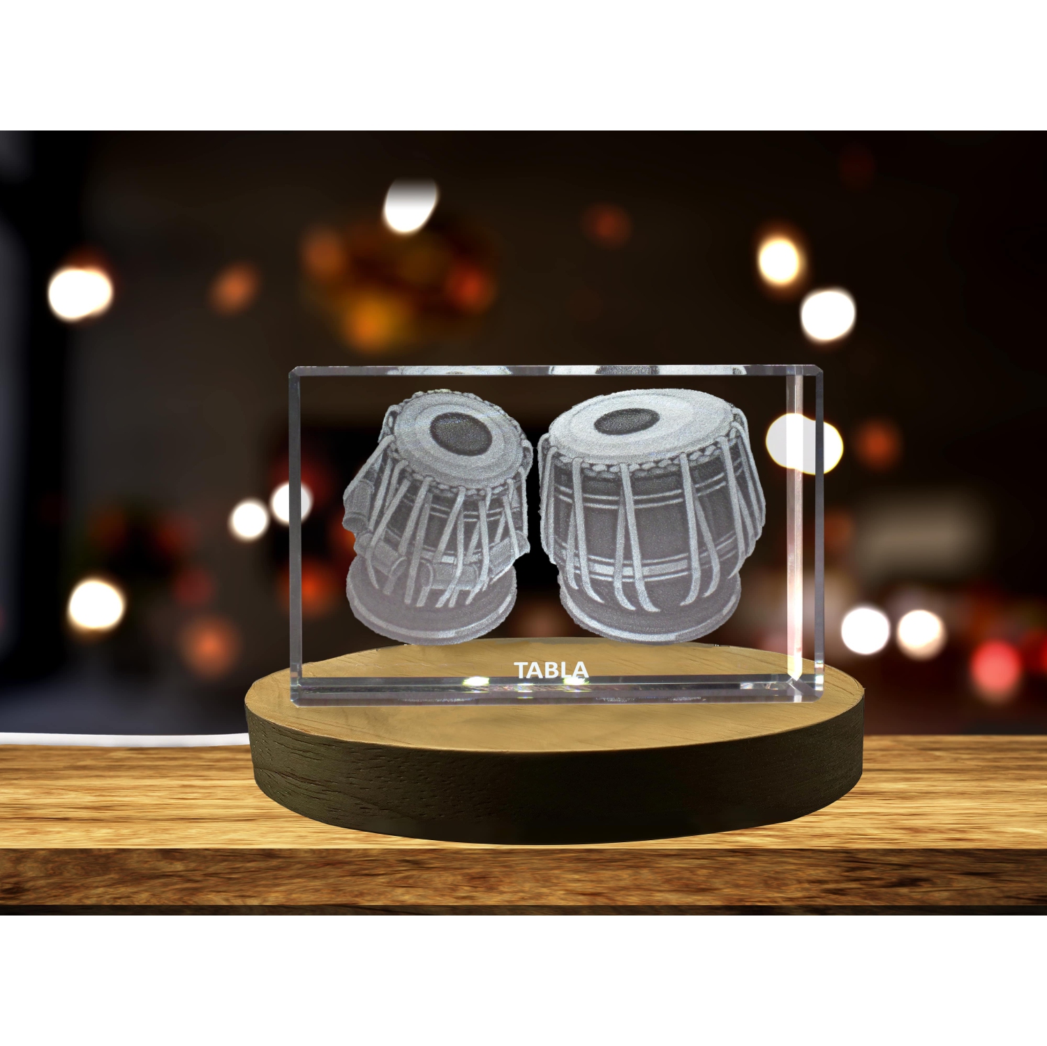 Tabla 3D Engraved Crystal 3D Engraved Crystal Keepsake/Gift/Decor/Collectible/Souvenir