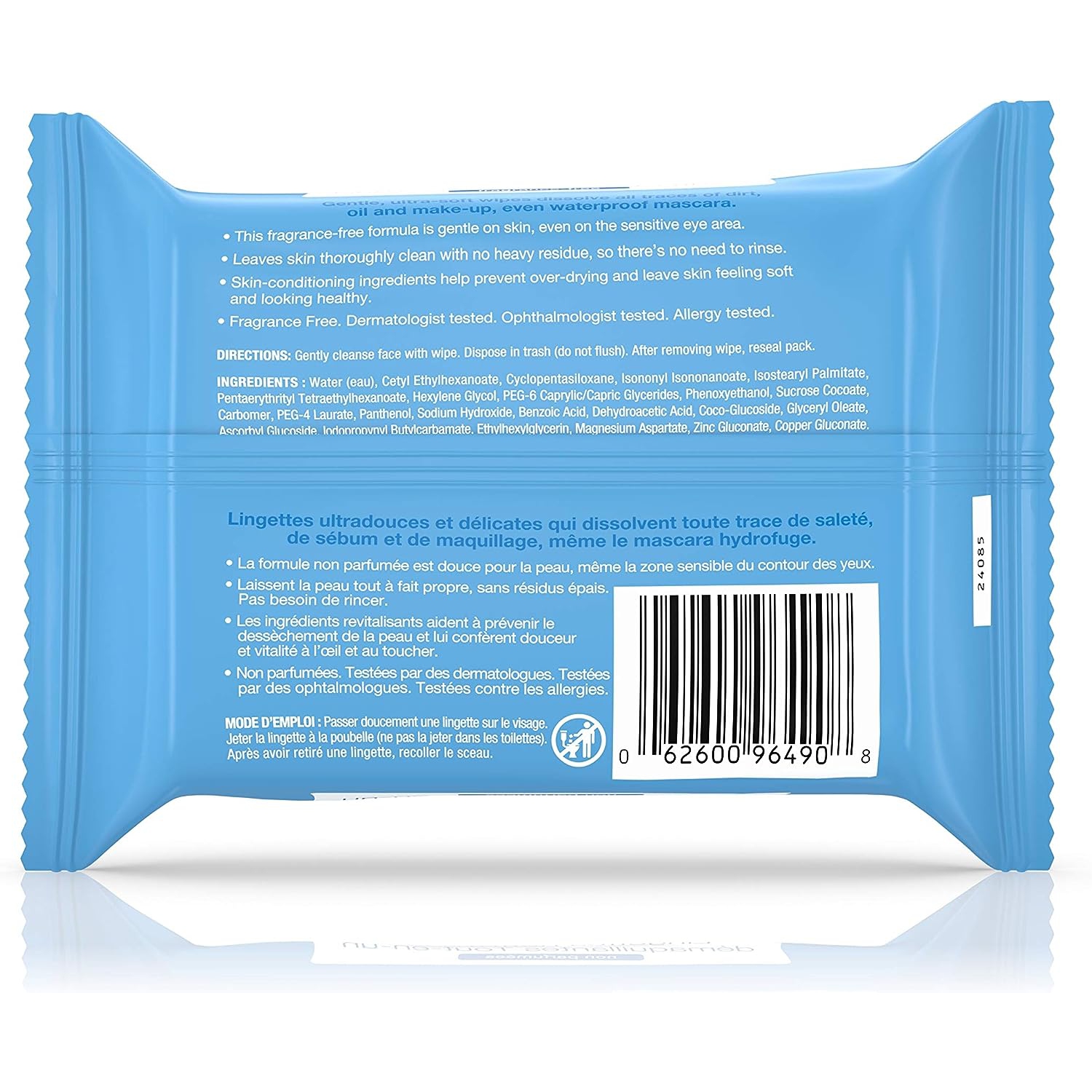 Neutrogena Makeup Remover Cleansing Face Wipes, Alcohol Free Facial Wipes , Dual Pack