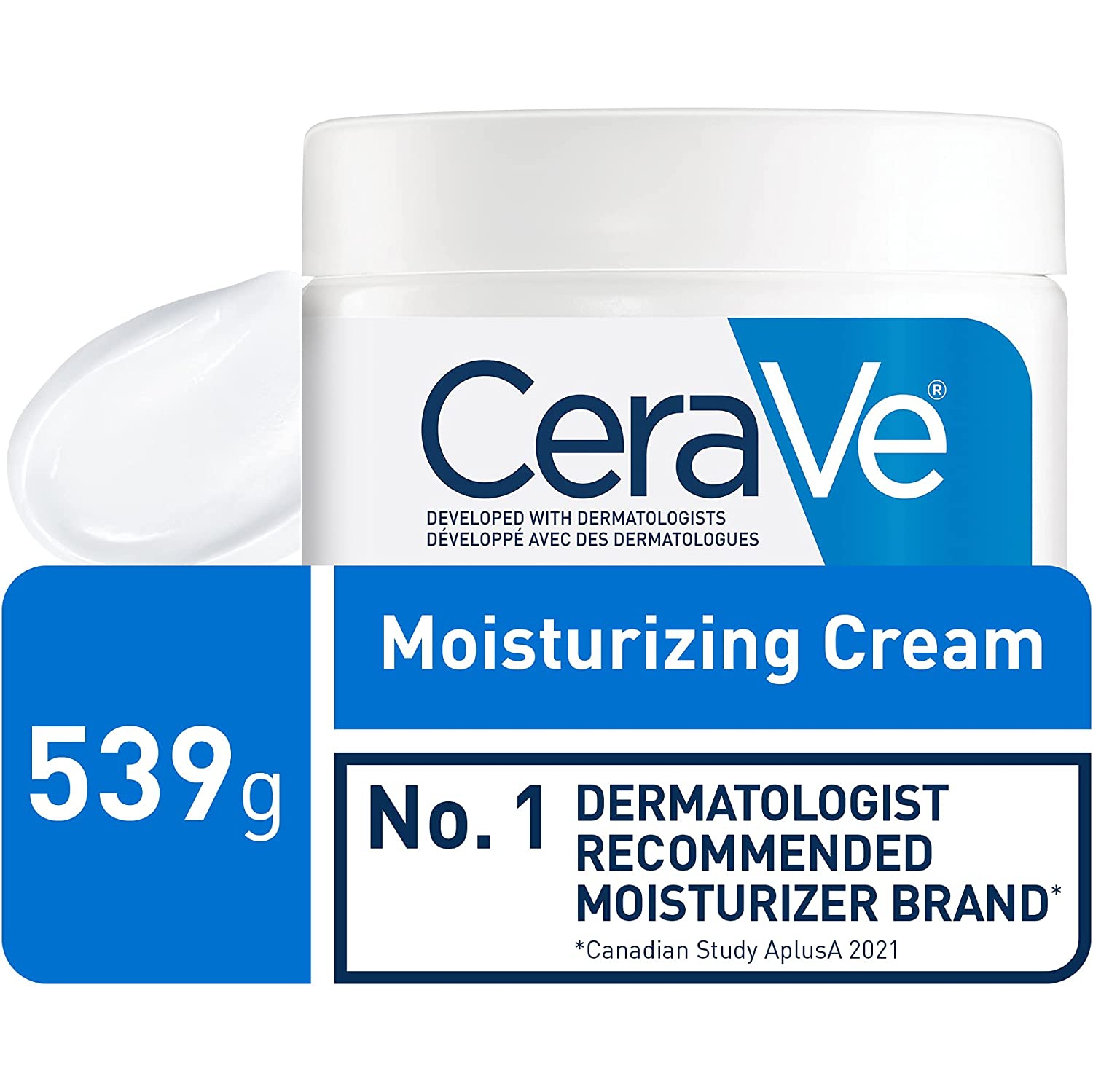 CeraVe Moisturizing Cream | Daily Face, Body & Hands Moisturizer for Dry Skin With Hyaluronic Acid and Ceramides for Women and Men. Sensitive skin,