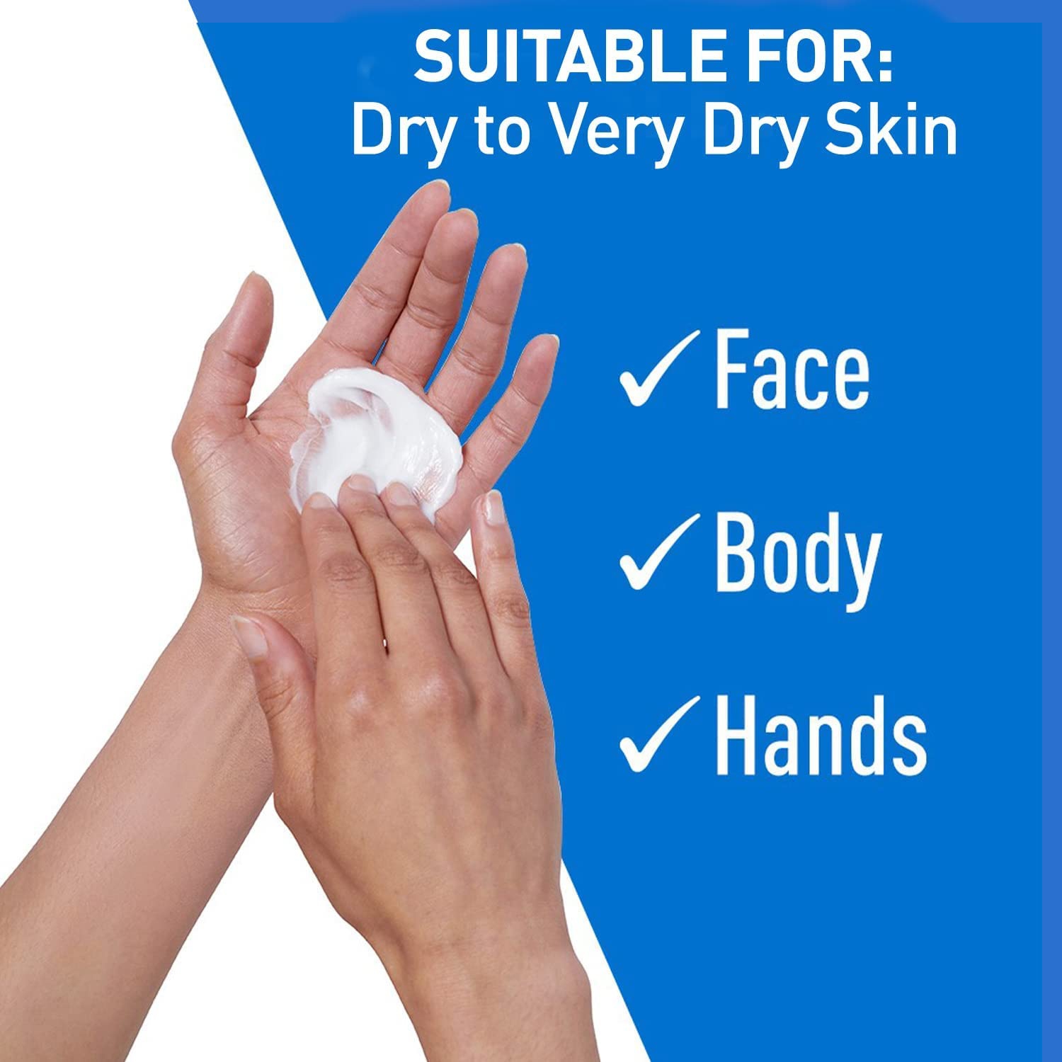 CeraVe Moisturizing Cream | Daily Face, Body & Hands Moisturizer for Dry Skin With Hyaluronic Acid and Ceramides for Women and Men. Sensitive skin,