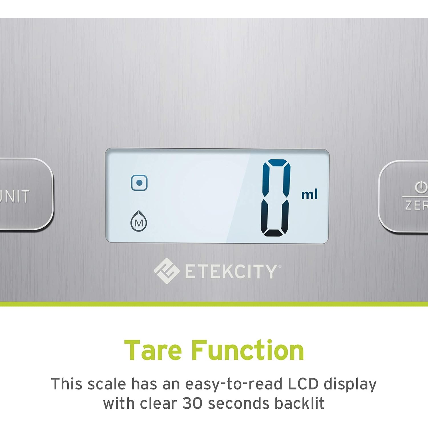 Etekcity Food Kitchen Scale, grammes et onces numériques pour perte de poids, cuisson, cuisson, Keto et préparation de repas, grand, acier