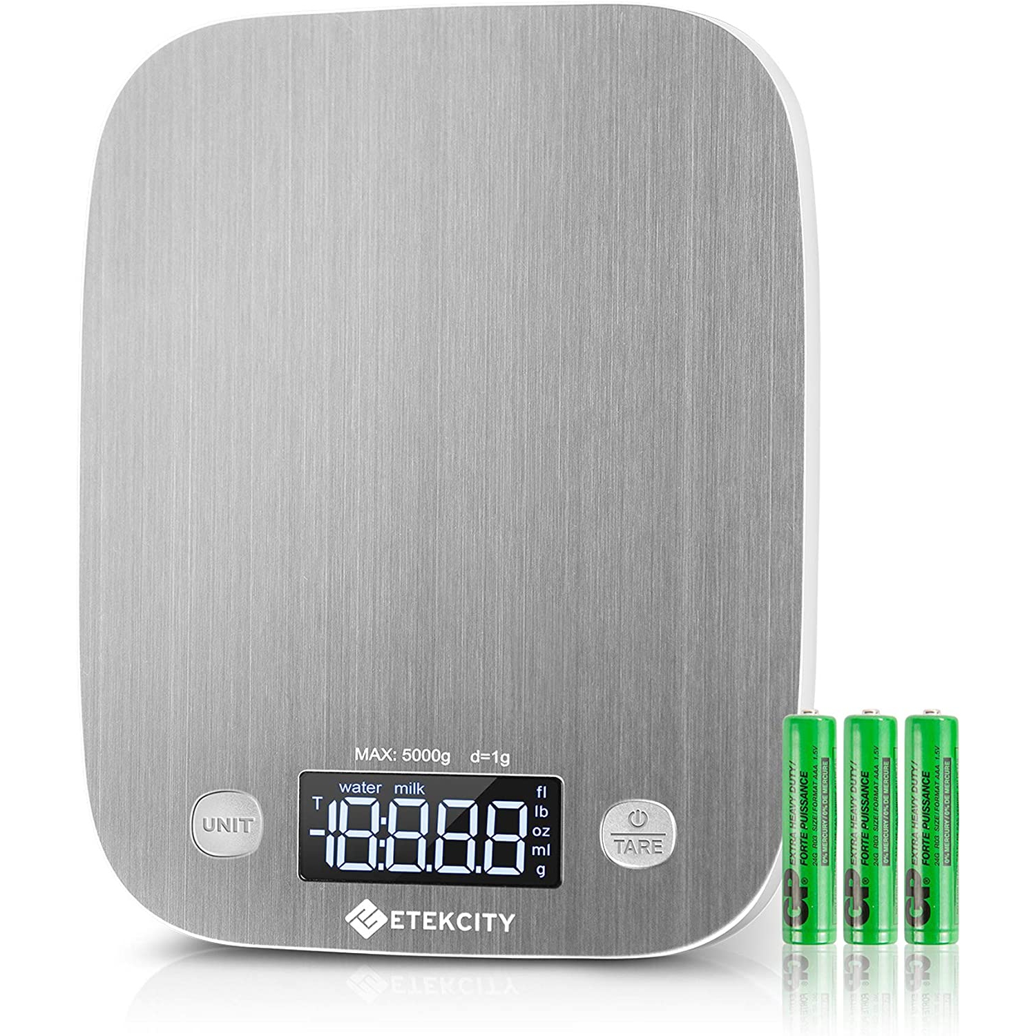 Etekcity Food Kitchen Scale, Digital Grams and Oz for Cooking, Baking, and Weight Loss, Christmas Gift for Holiday Meal Prep, Medium, Stainless