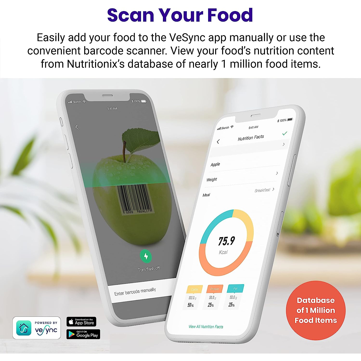 Etekcity Luminary 11lb Food Kitchen Digital Scale for Weight Loss, IPX6 Waterproof, Rechargeable, Ounces and Grams for Cooking Baking, 0.05oz/1g