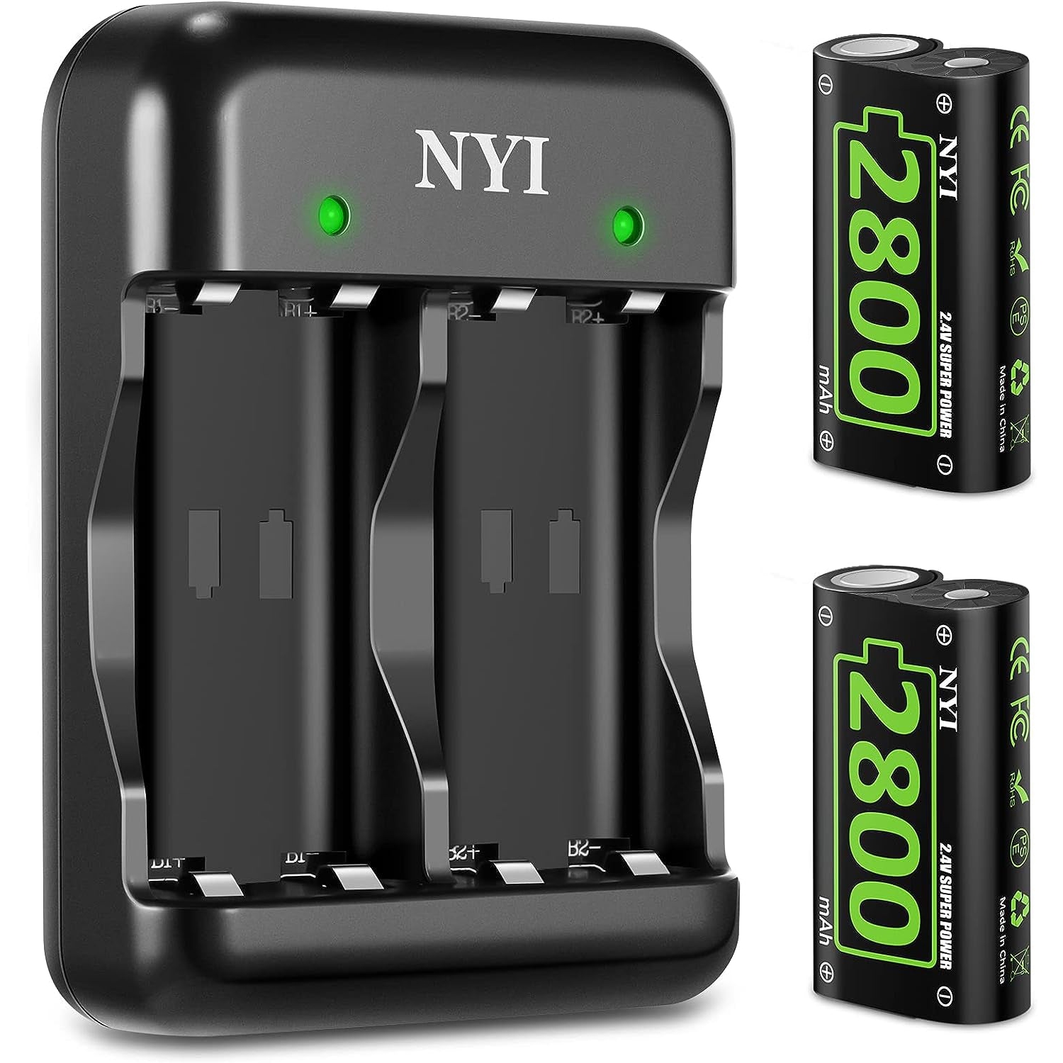 2800mAh Controller Battery Pack - Designed for Xbox One, Xbox Series X, Xbox Series S, Xbox One S, Xbox One X, and Xbox One Elite Controllers