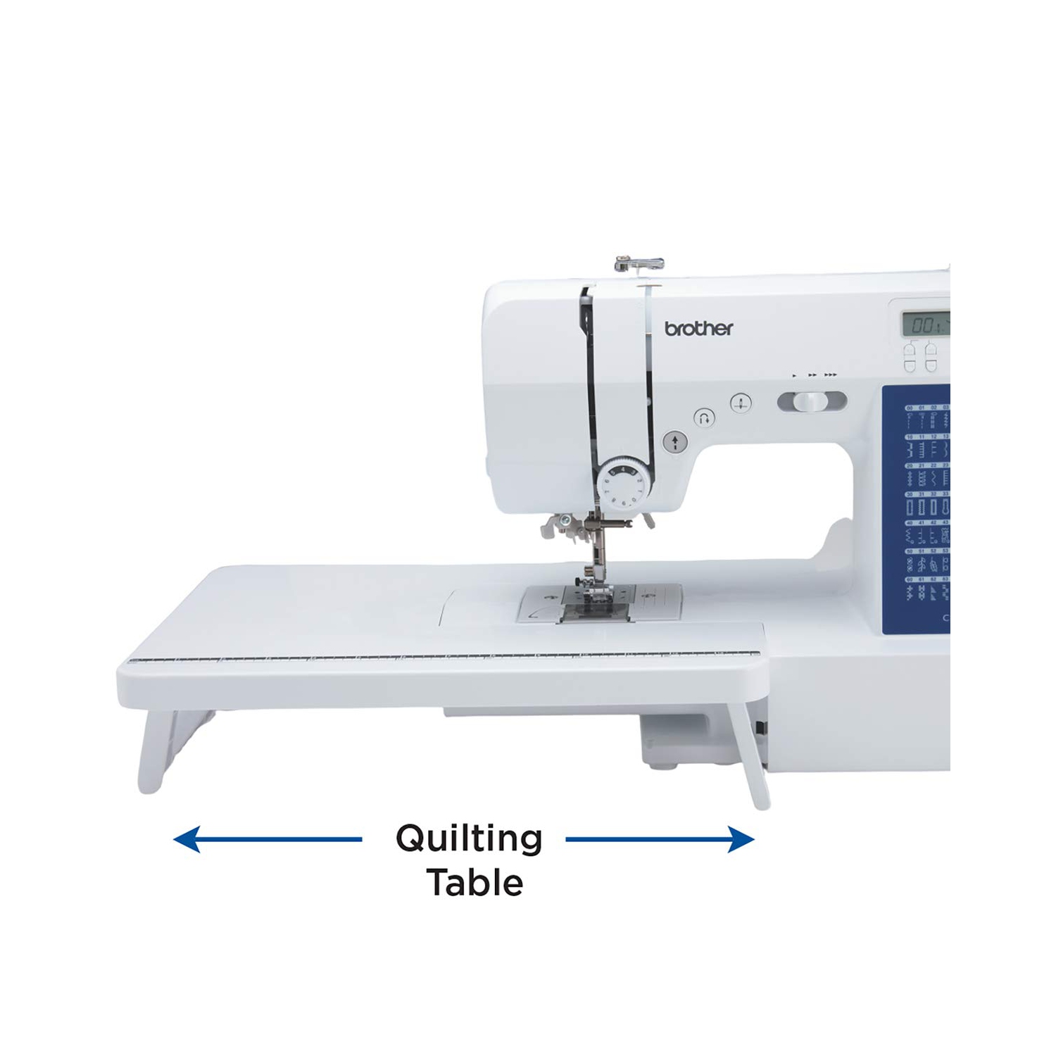 Brother CS7000X Computerized Sewing and Quilting Machine, 70 Built-in Stitches, LCD Display, Wide Table, 10 Included Feet, White