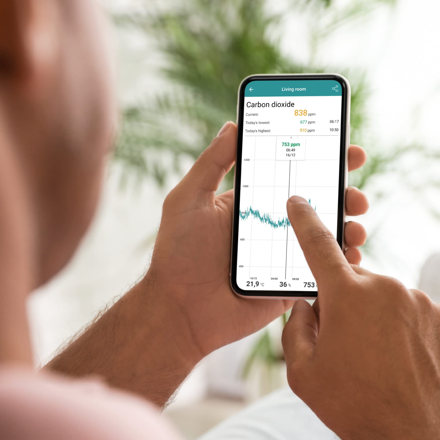 Aranet4 Home: Wireless Indoor Air Quality Monitor for Home, Office or School - CO2, Temperature, Humidity and More - Portable, Battery Powered, E-Ink