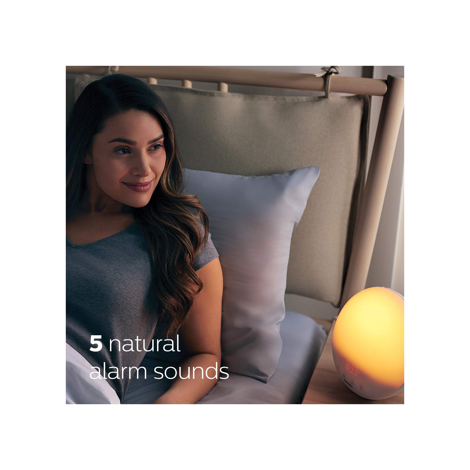 Philips – simulation de lever de soleil avec lumière de réveil, blanc