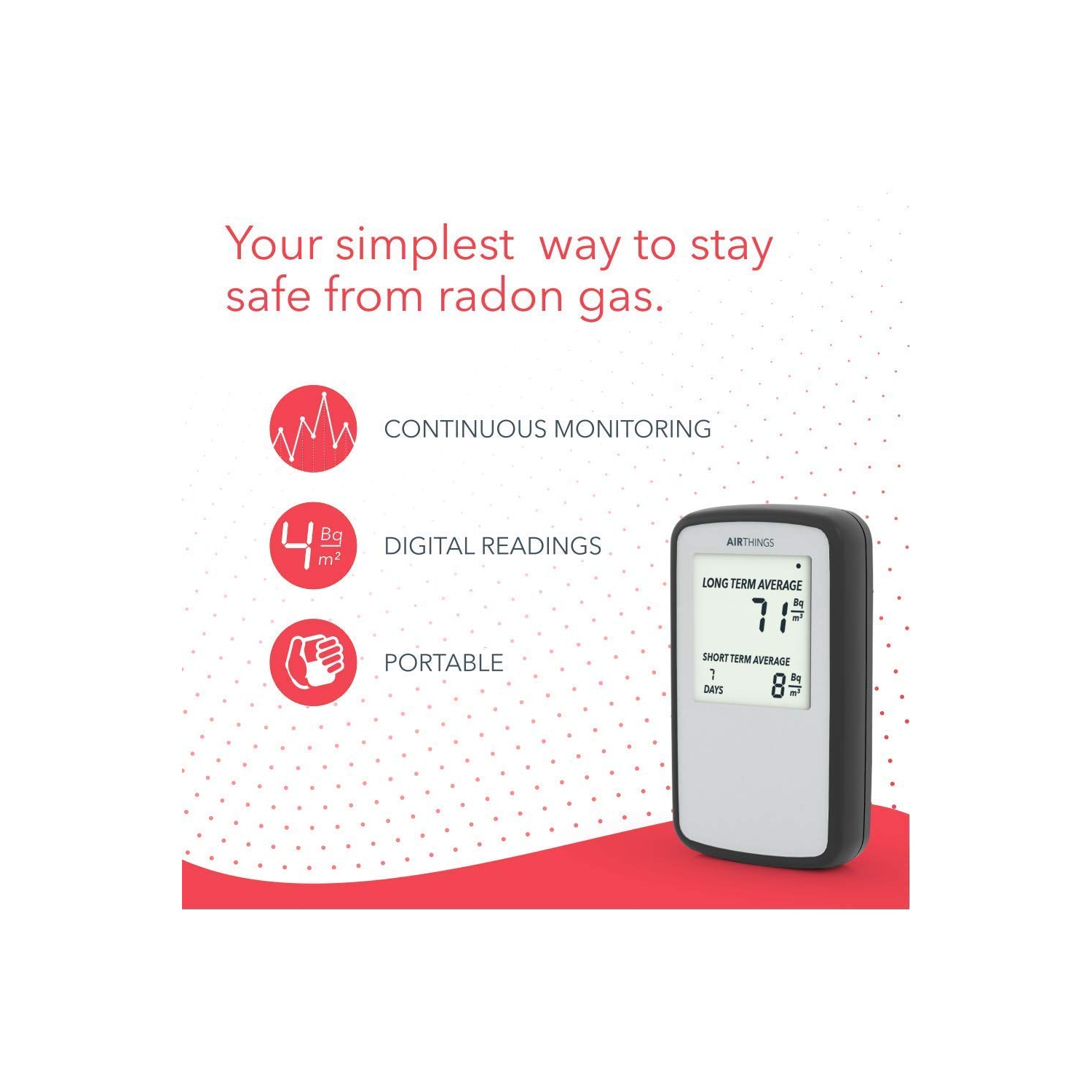 AIRTHINGS Corentium Home , Radon Gas Detector, Canadian Version in Bq/m