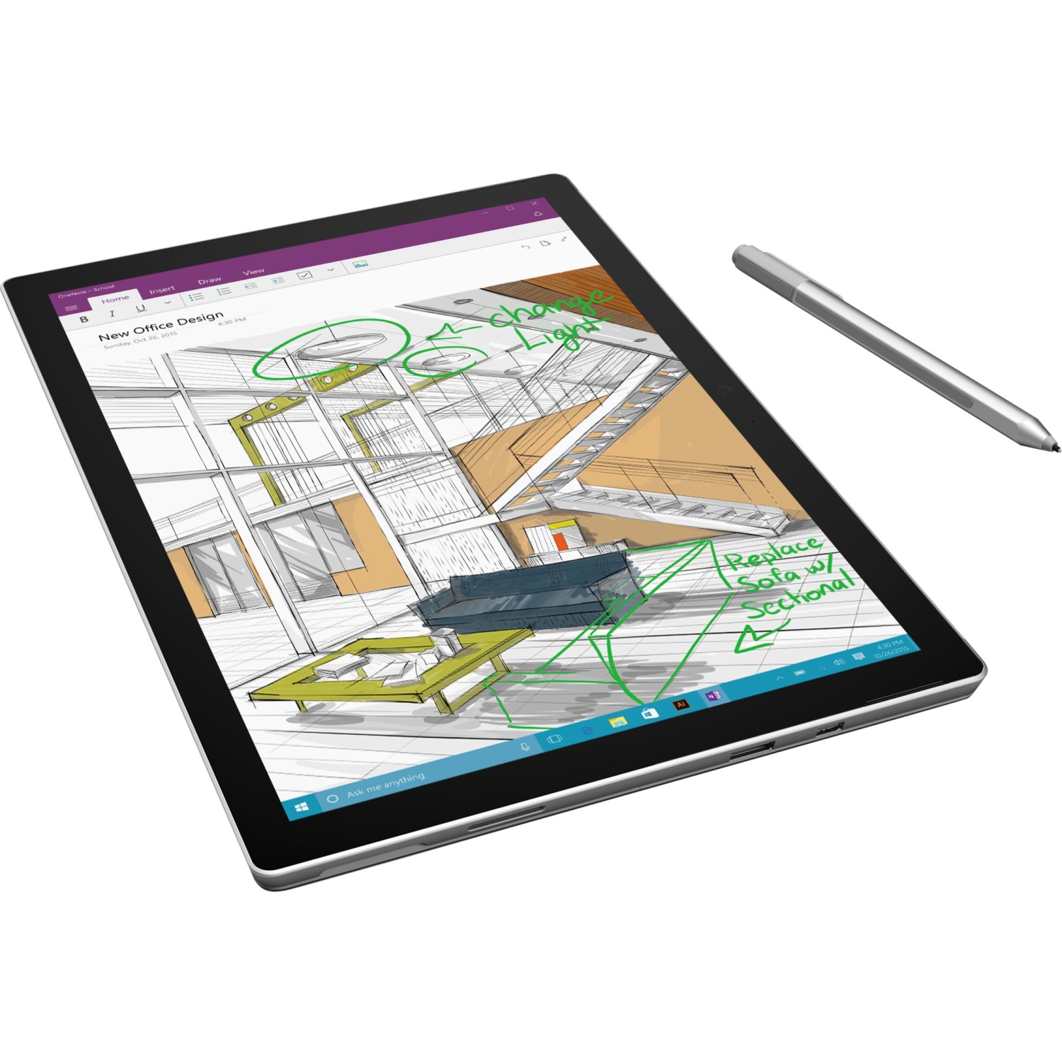Refurbished (Good) - Microsoft Surface Pro 4 12.3" Touchscreen Tablet Intel i5-6300U 8 GB LPDDR3 256 GB SSD Windows 10 Pro 64-Bit