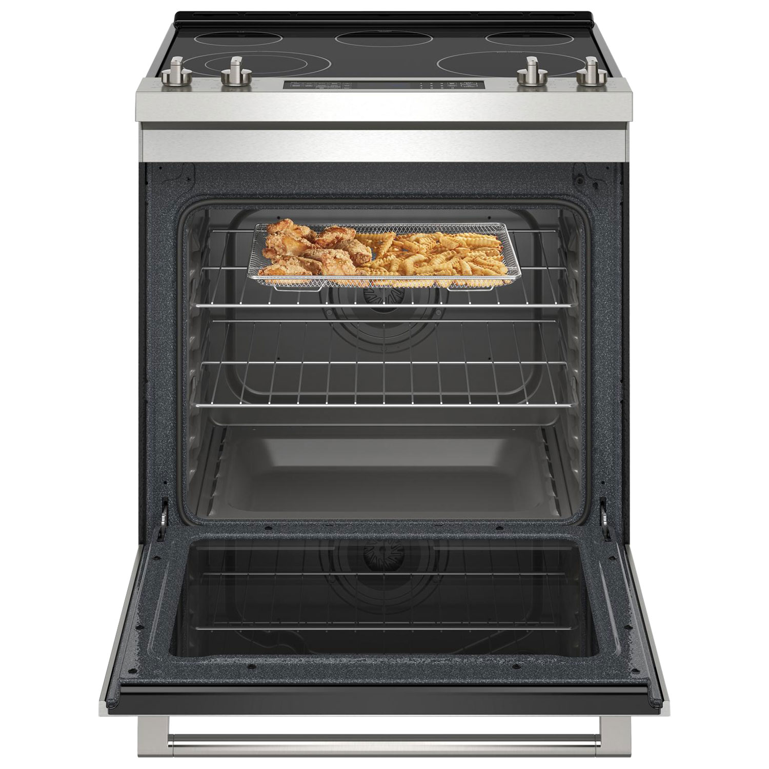 Maytag 30" 6.4 Cu. Ft. True Convection 5-Element Slide-In Electric Air Fry Range - Stainless Steel