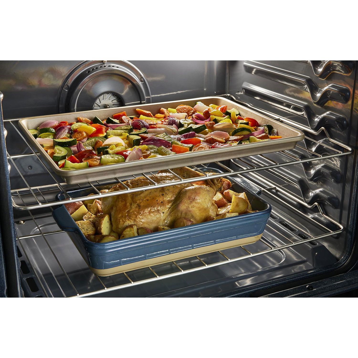 Maytag 30" 6.4 Cu. Ft. True Convection 5-Element Slide-In Electric Air Fry Range - Stainless Steel