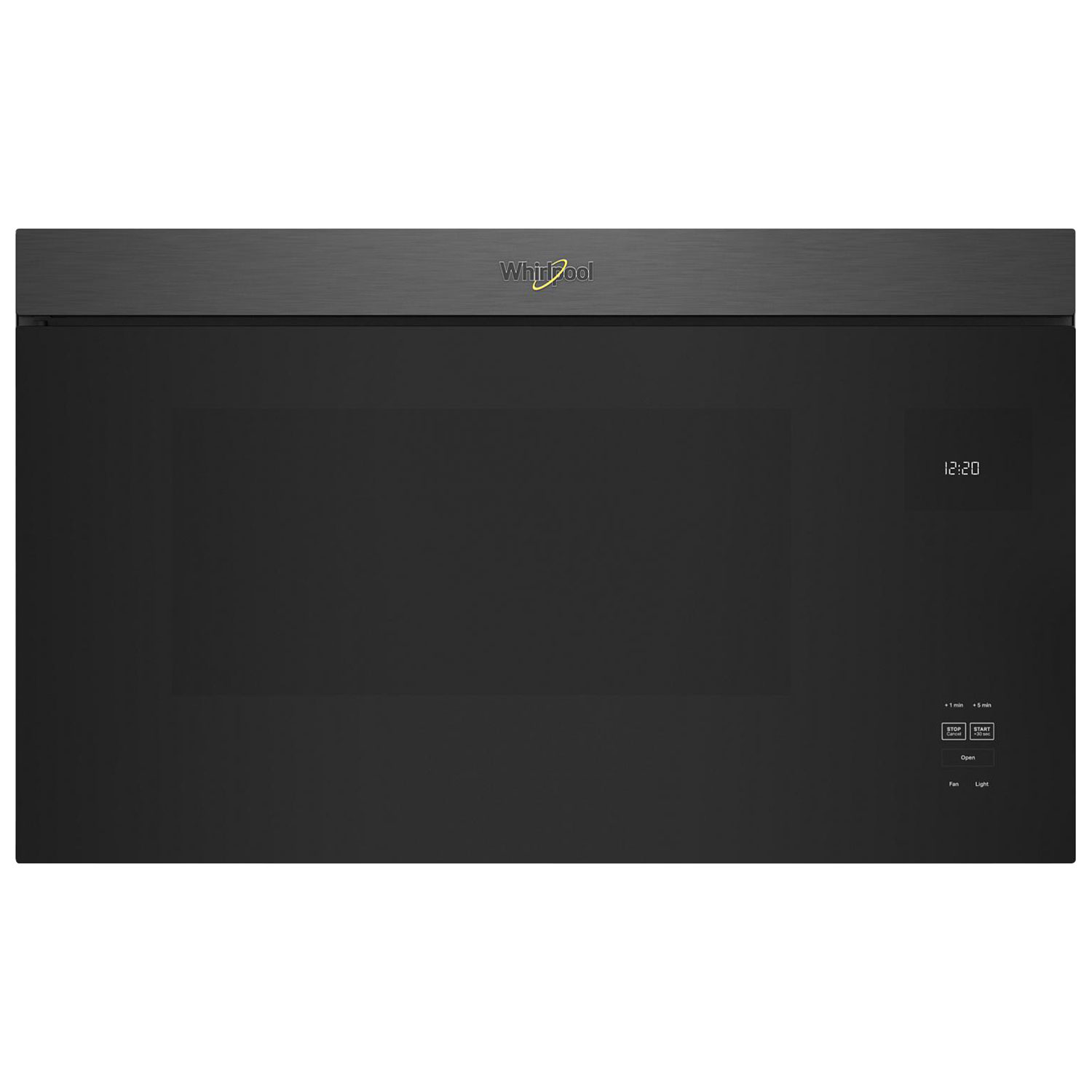 Whirlpool Over-The-Range Turntable-Free Flush-Mount Microwave - 1.1 Cu. Ft. - Black Stainless Steel