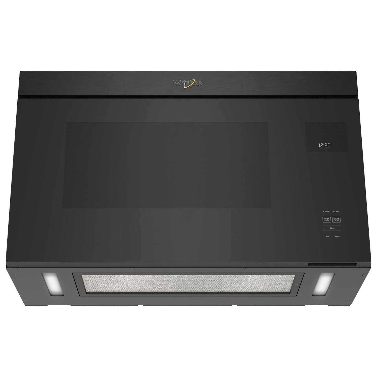 Whirlpool Over-The-Range Turntable-Free Flush-Mount Microwave - 1.1 Cu. Ft. - Black Stainless Steel