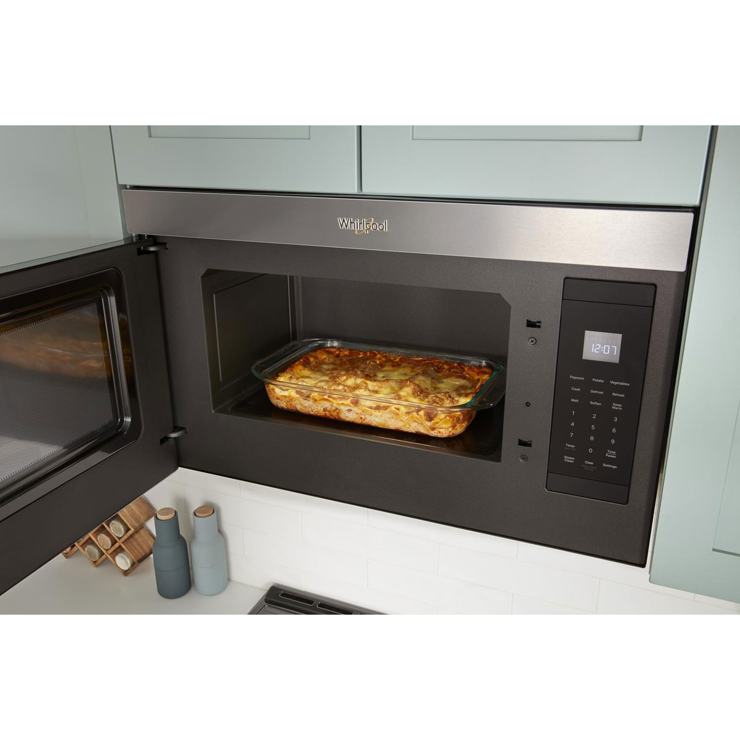 Whirlpool Over-The-Range Turntable-Free Flush-Mount Microwave - 1.1 Cu. Ft. - White