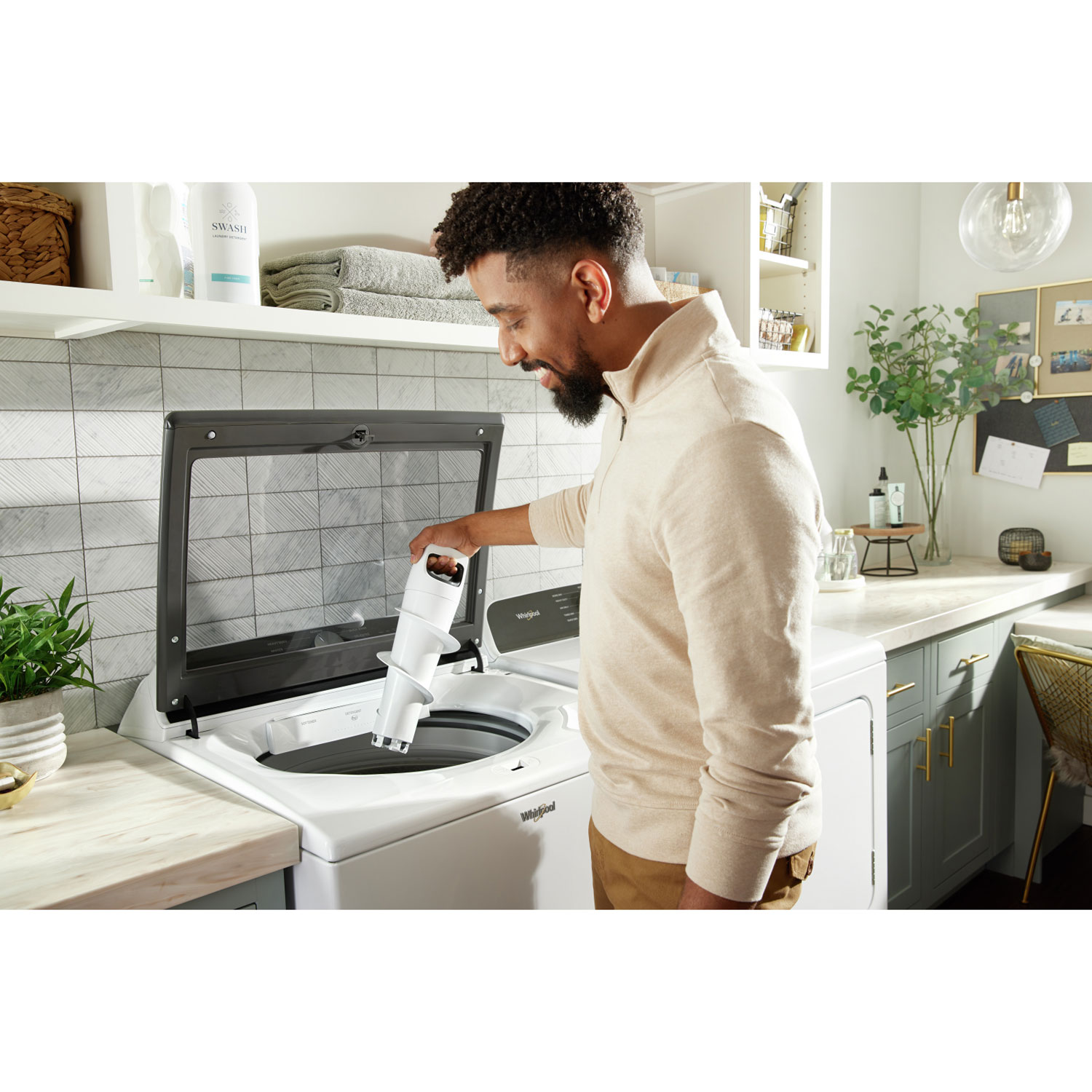 Whirlpool 6.1 Cu. Ft. High Efficiency 2-in-1 Top Load Washer - White