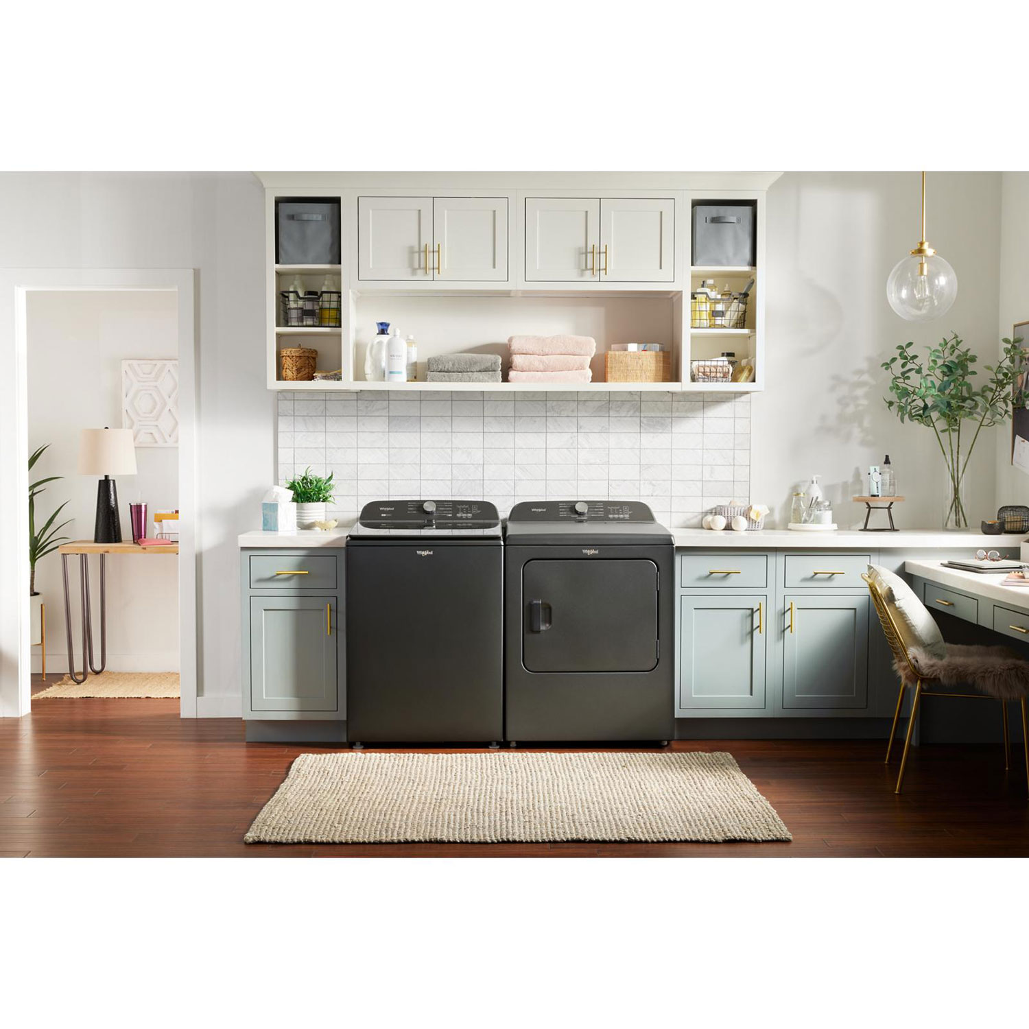 Whirlpool 6.1 Cu. Ft. High Efficiency 2-in-1 Top Load Washer - Volcano Black