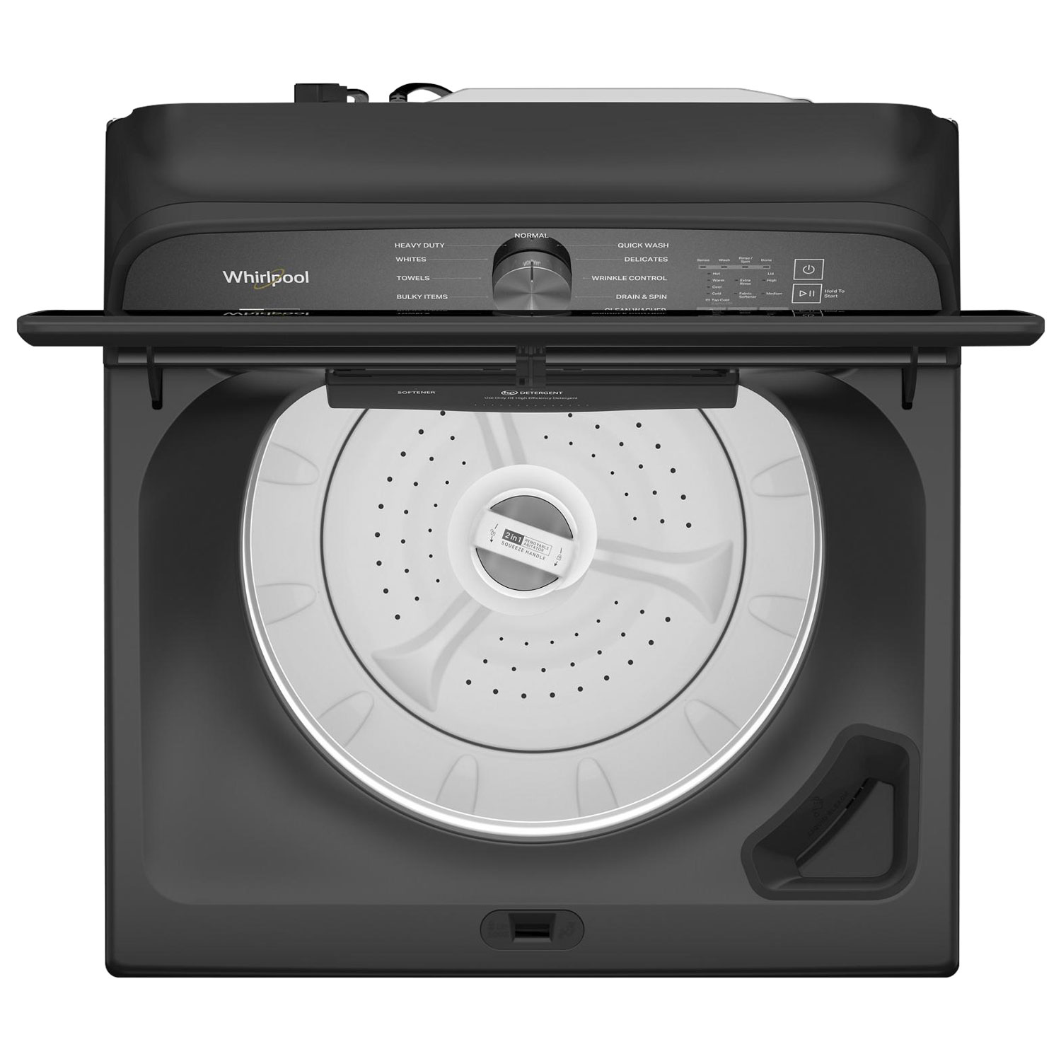 Whirlpool 6.1 Cu. Ft. High Efficiency 2-in-1 Top Load Washer - Volcano Black