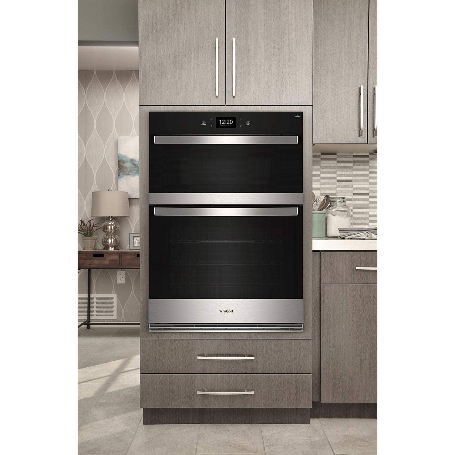 Whirlpool 30" 6.4 Cu. Ft. True Convection Electric Combination Wall Oven - Stainless Steel