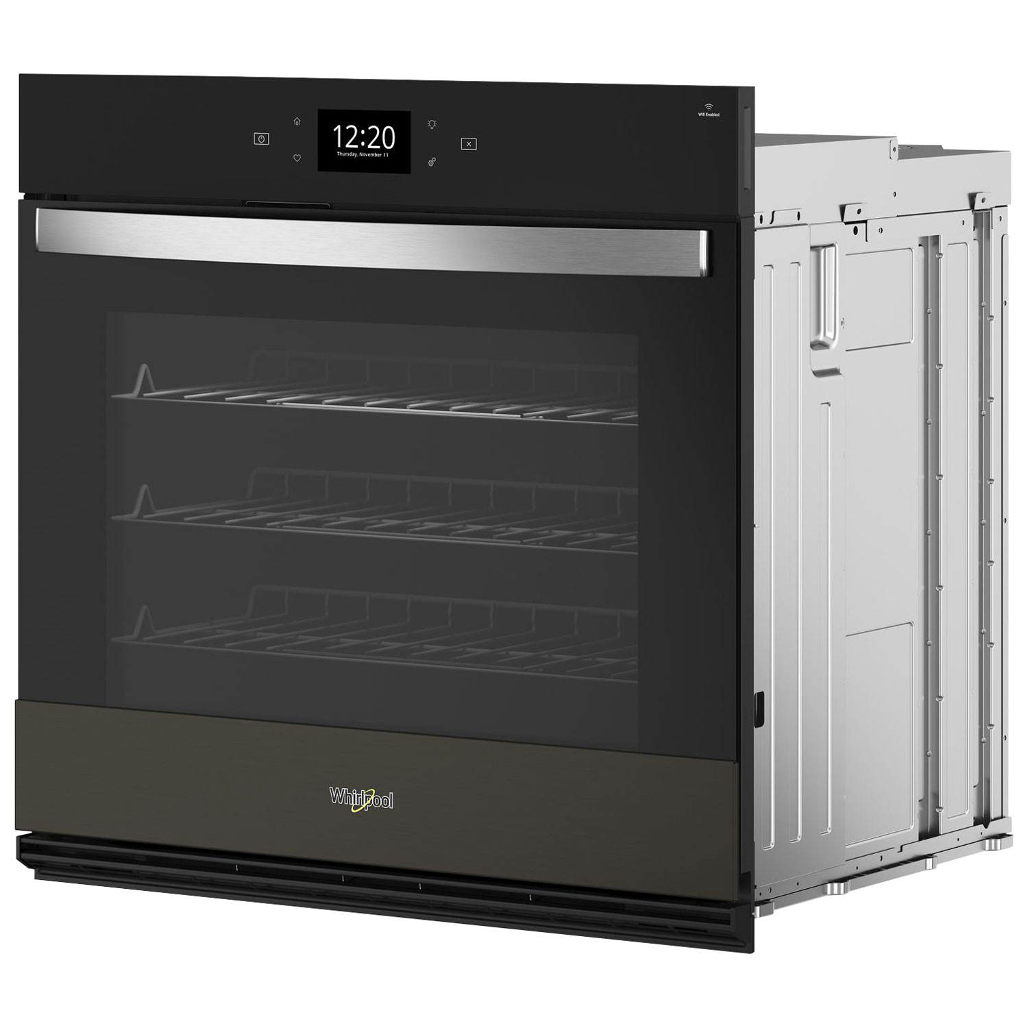 Whirlpool 30" 5 Cu. Ft. Self-Clean True Convection Electric Wall Oven - Black Stainless Steel