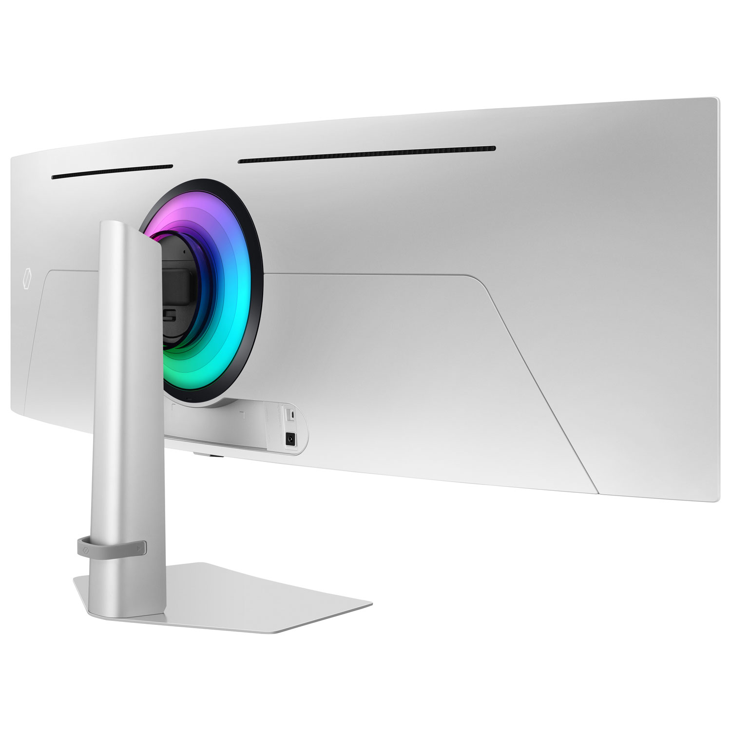 Moniteur de jeu FreeSync G-Sync DELO incurvé QHD 240 Hz 49 po Odyssey OLED G9 de Samsung avec temps de réponse 0,03 ms gris à gris - Argenté