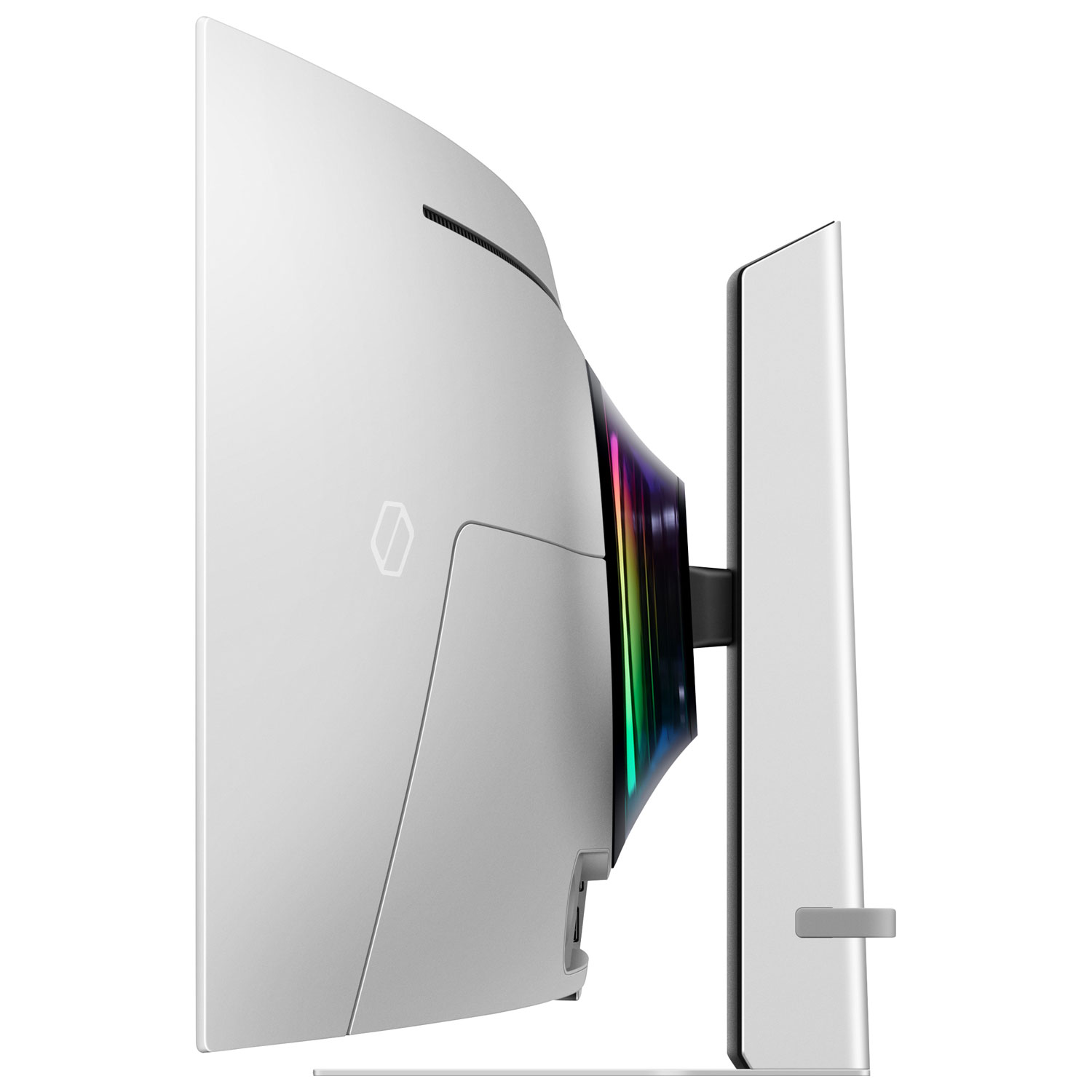 Moniteur de jeu FreeSync G-Sync DELO incurvé QHD 240 Hz 49 po Odyssey OLED G9 de Samsung avec temps de réponse 0,03 ms gris à gris - Argenté