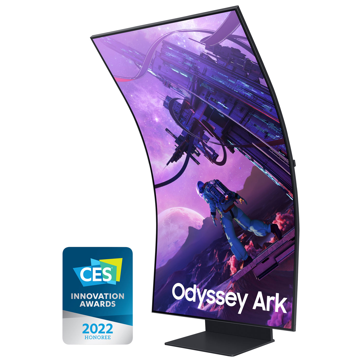 Moniteur de jeu FreeSync ACL incurvé VA UHD 4K 165 Hz de 55 po Odyssey Arc de Samsung avec temps de réponse de 1 ms gris à gris - Noir