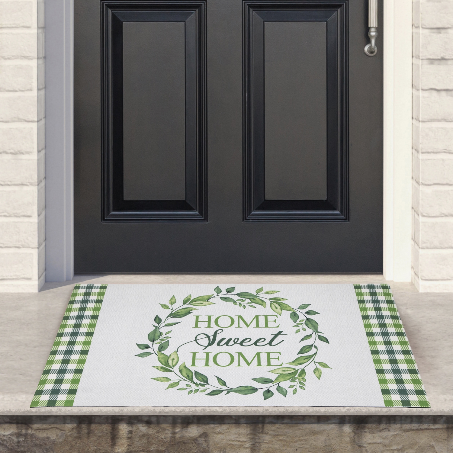 Home Sweet Home Gingham Doormat 18" x 30"