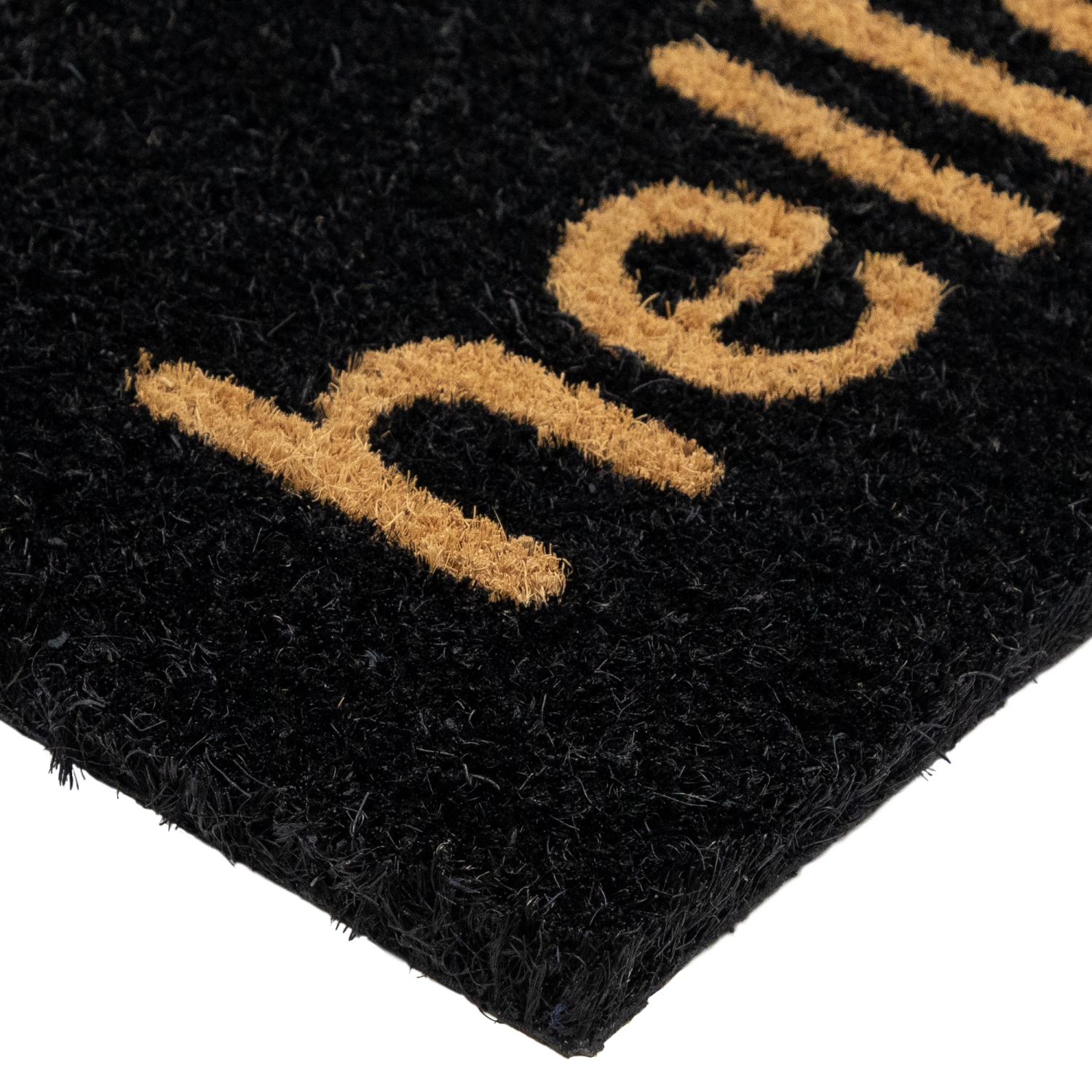Black Coir "Hello" Outdoor Doormat 18" x 30"