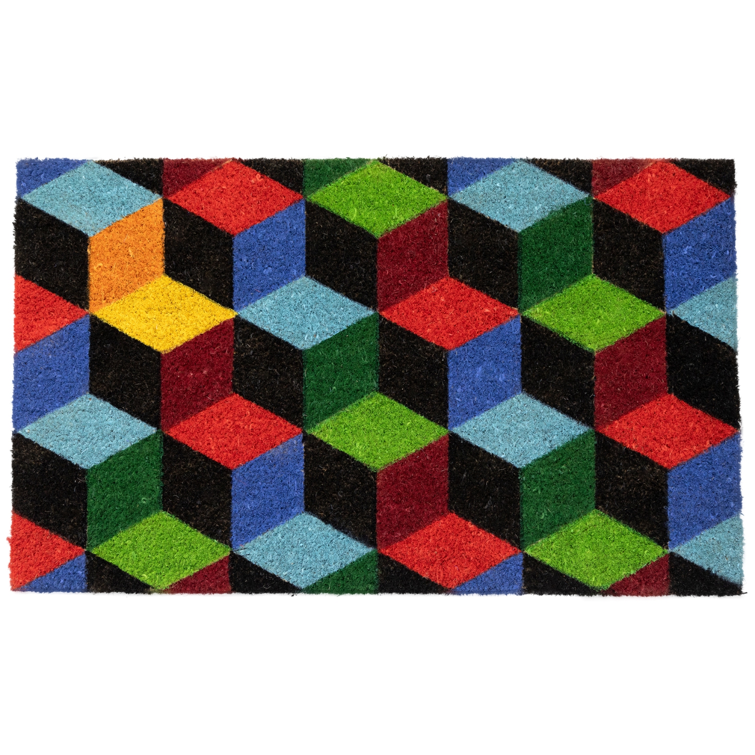 3D Cube Design Rectangular Outdoor Doormat 29" x 18"