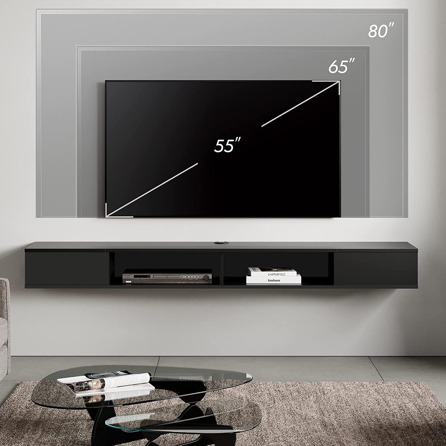 75 inch tv wall mount with shelf discount
