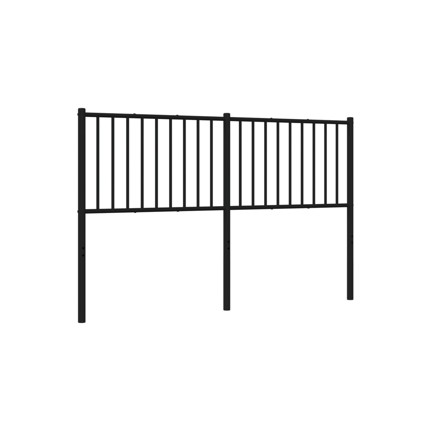 vidaXL Metal Replace Headboard Black 150 cm
