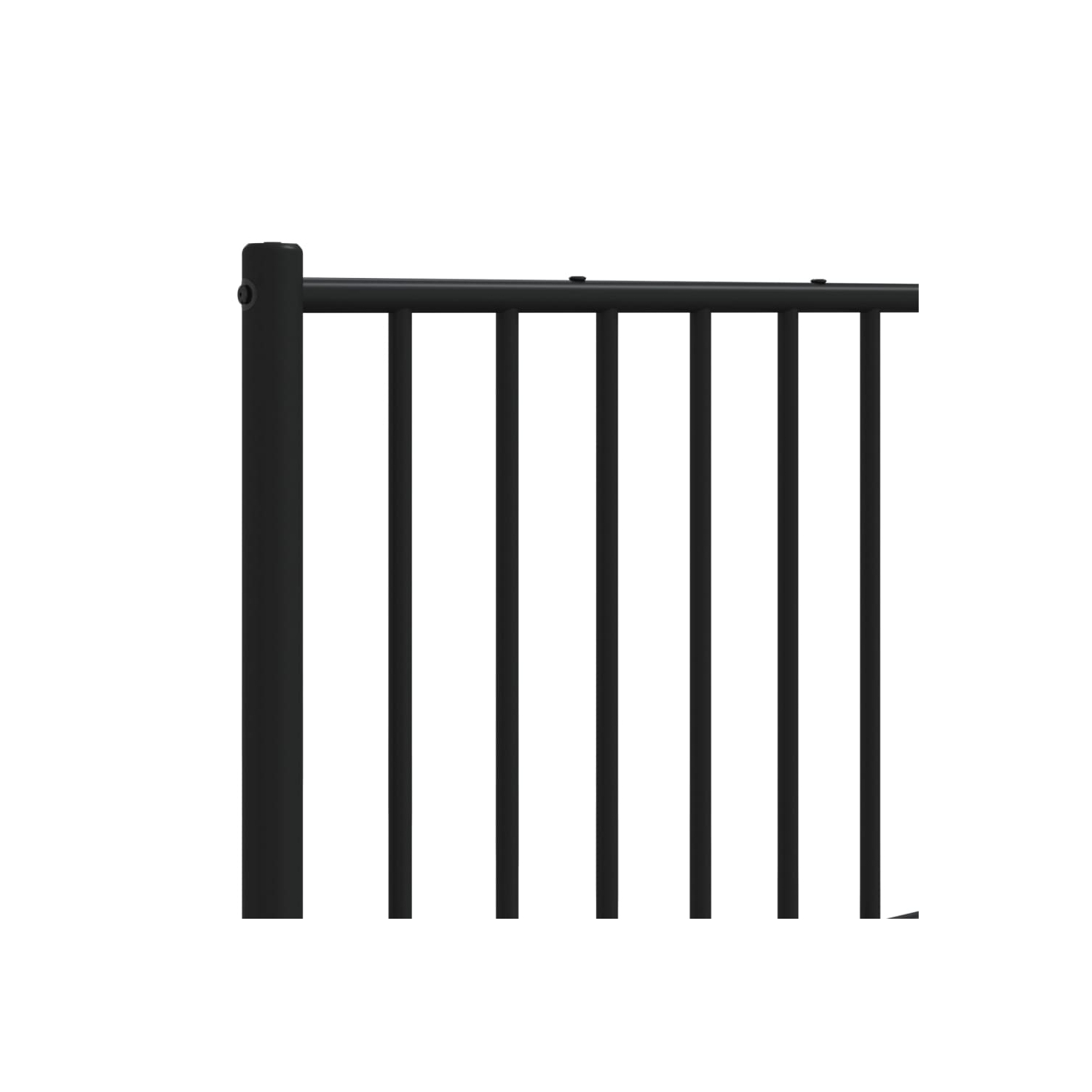vidaXL Metal Replace Headboard Black 150 cm