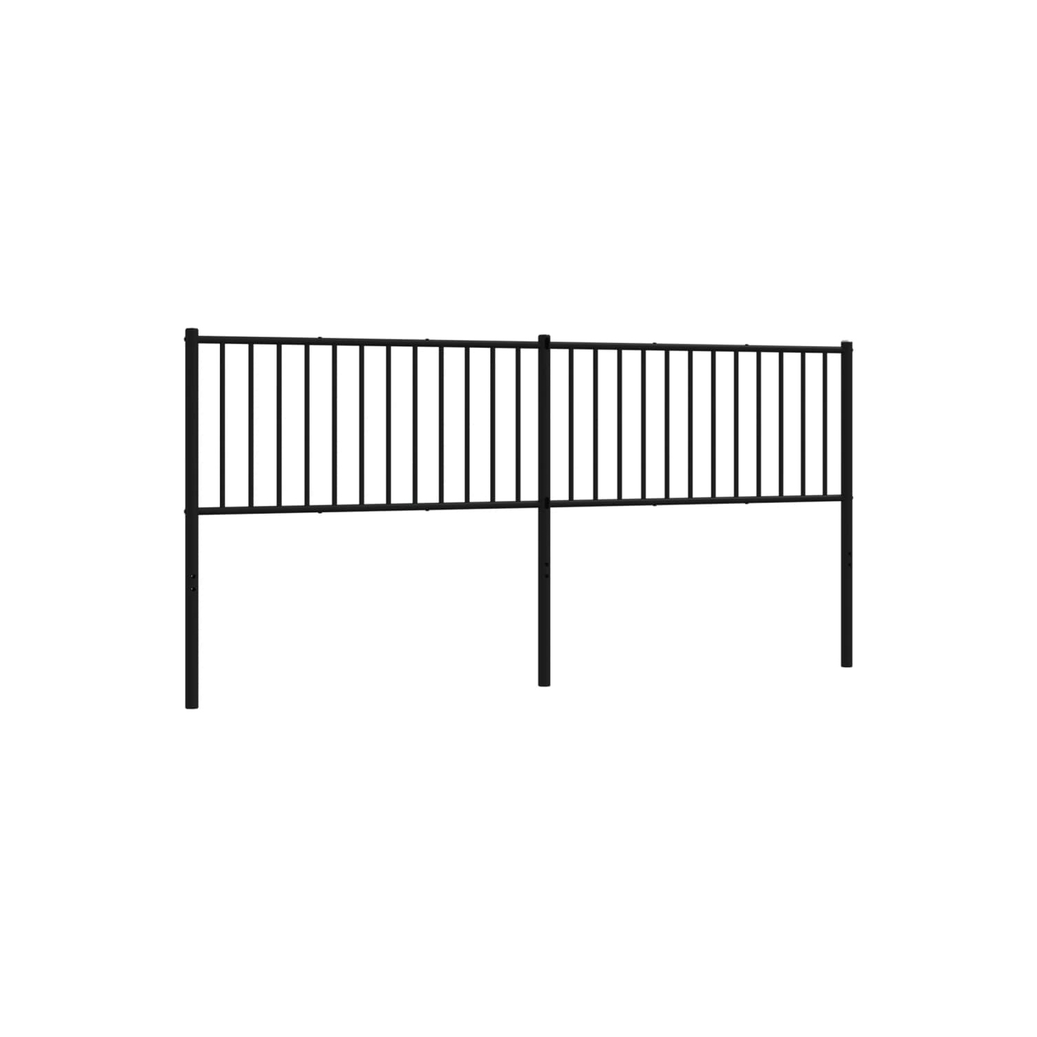 vidaXL Metal Replace Headboard Black 193 cm