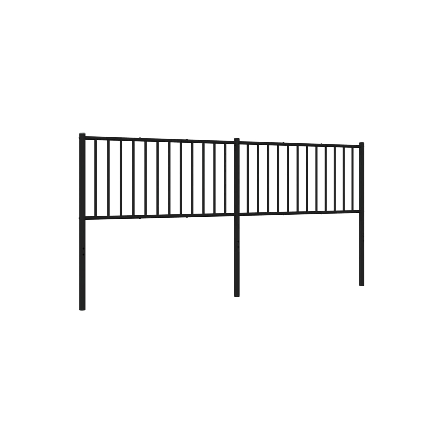 vidaXL Metal Replace Headboard Black 193 cm