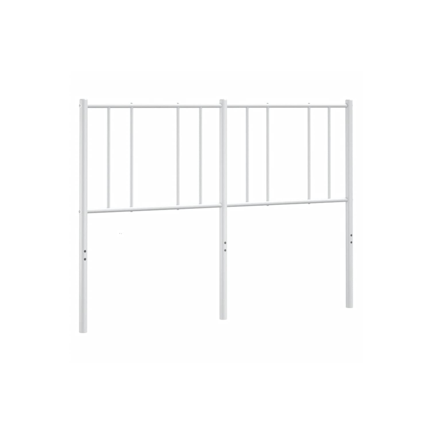 vidaXL Metal Replace Headboard White 150 cm