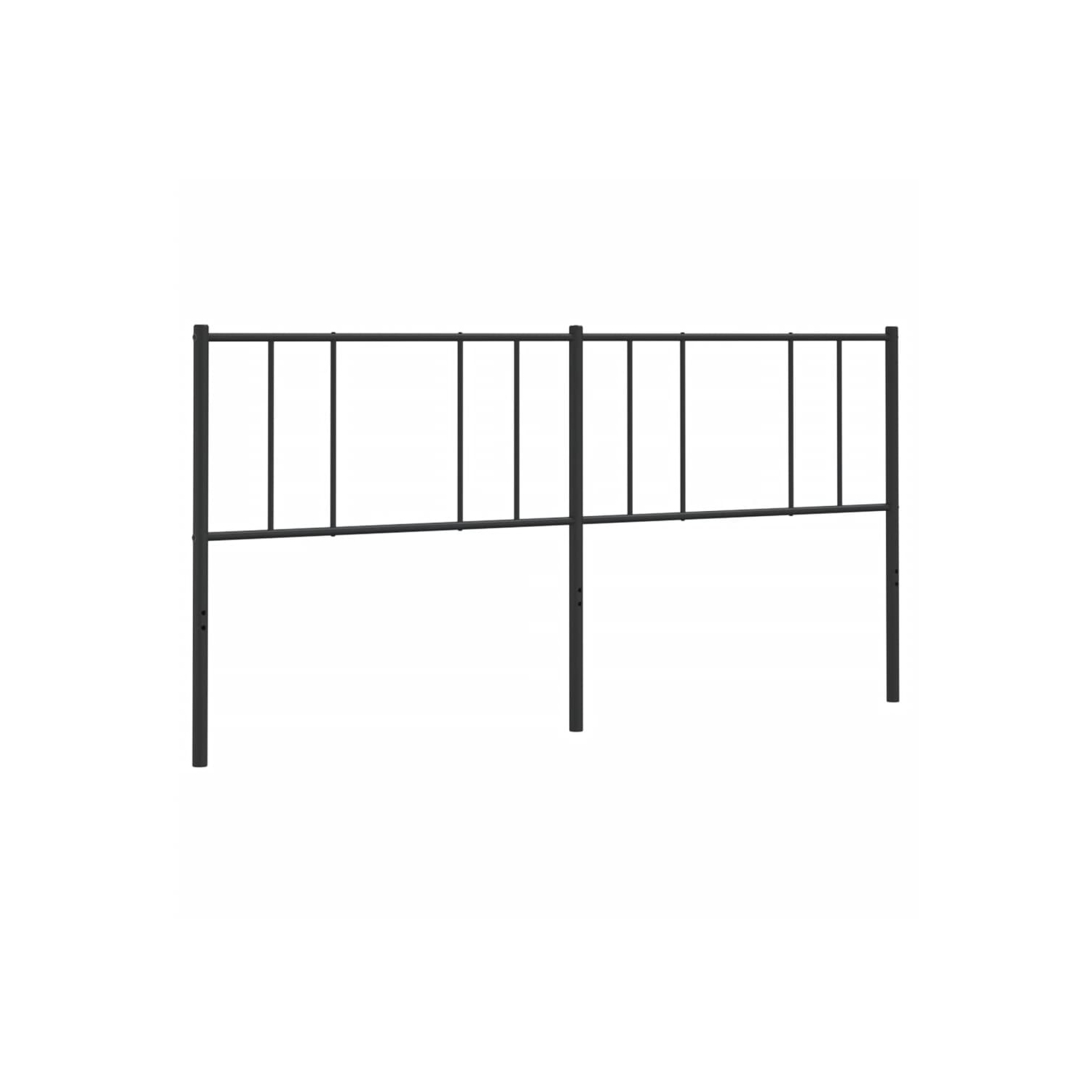 vidaXL Metal Replace Headboard Black 193 cm