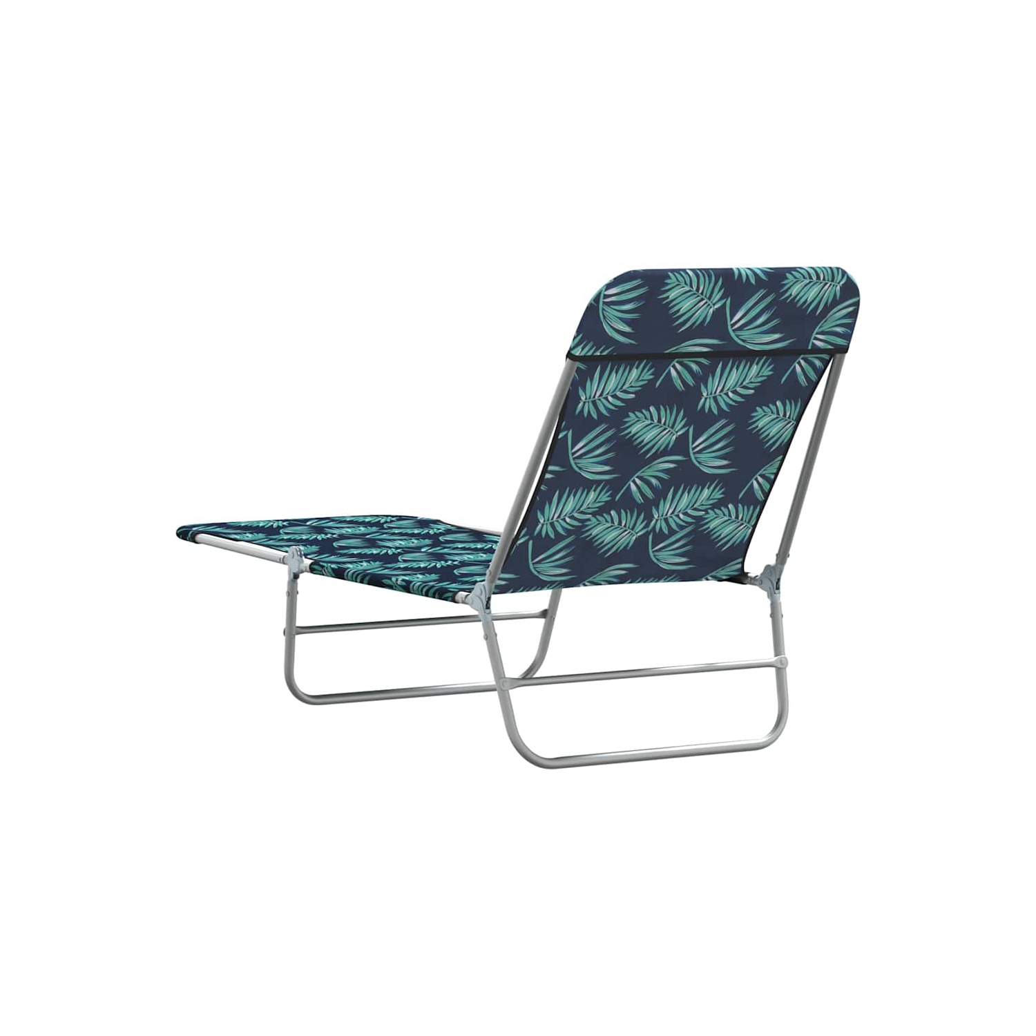 Pantoufles pliantes vidaXL 2 pièces en acier et en tissu à motif feuilles