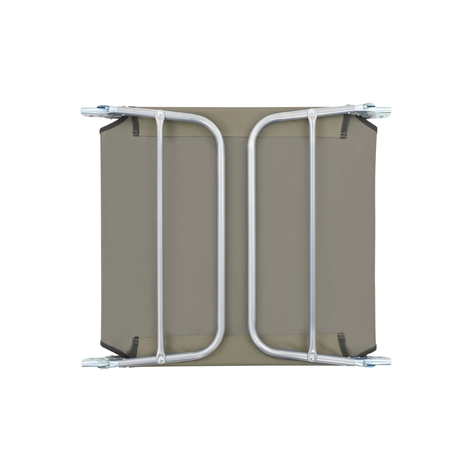 2 chaises longues pliantes vidaXL acier et tissu taupe