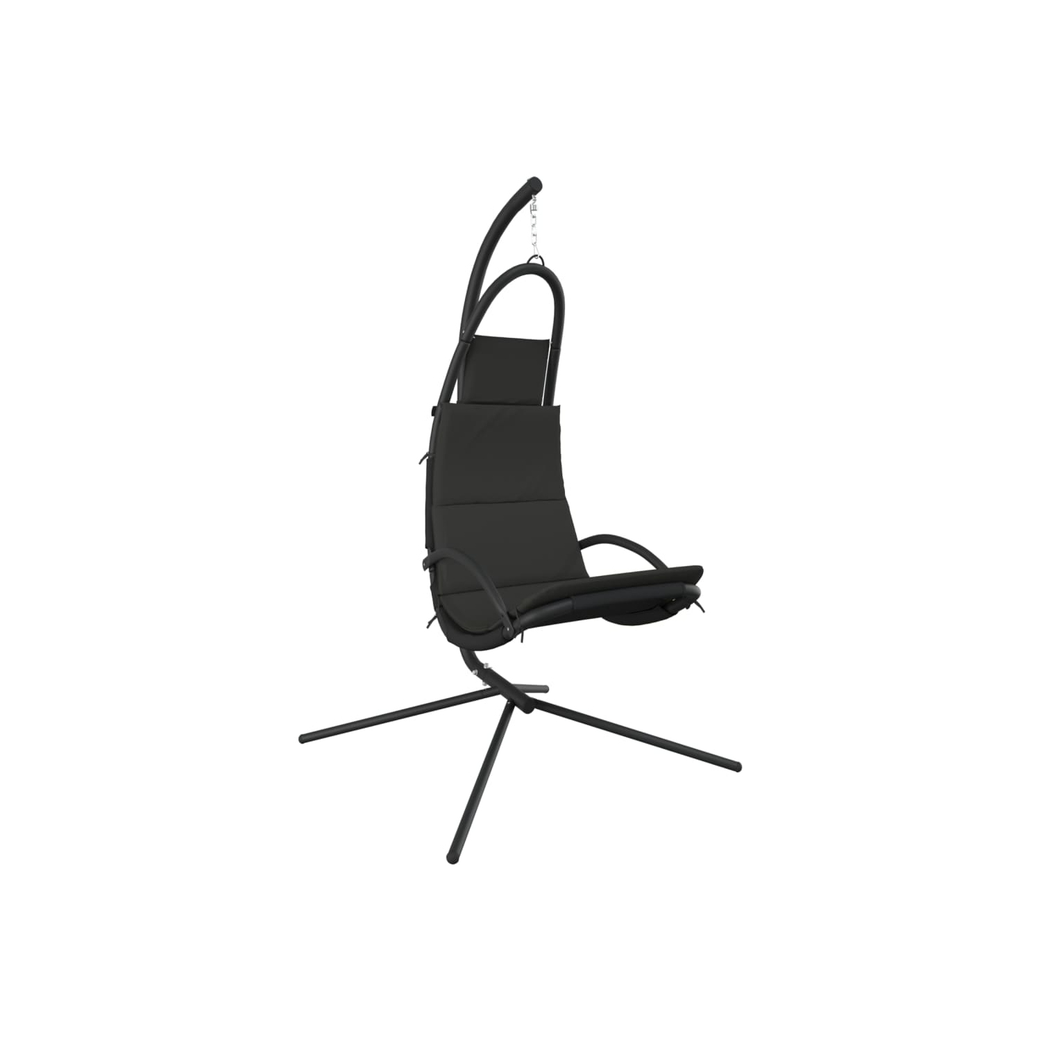 vidaXL Garden Swing Chair with Cushion Dark Grey Oxford Fabric&Steel