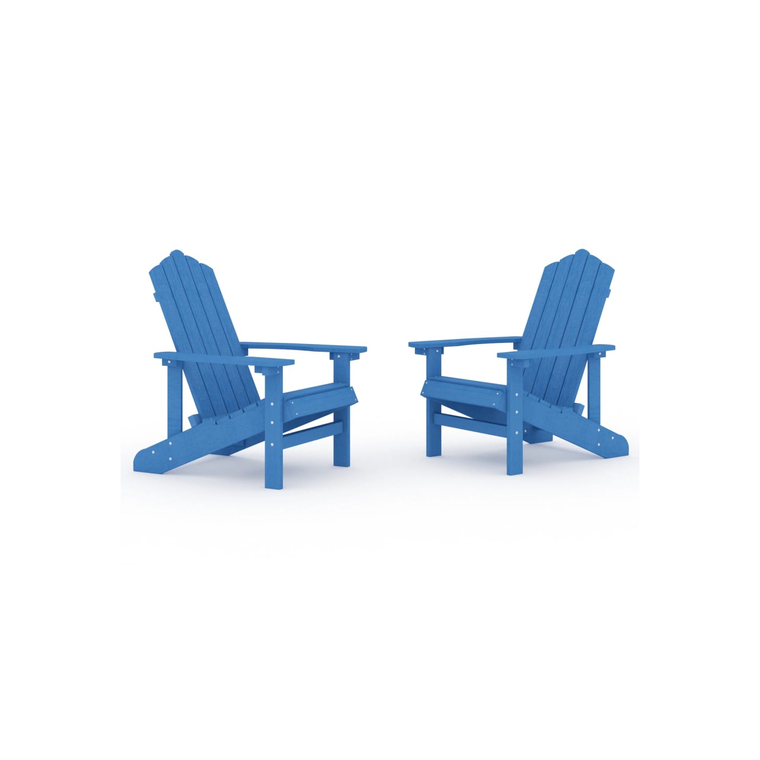 vidaXL Garden Adirondack Chairs 2 pcs HDPE Aqua Blue