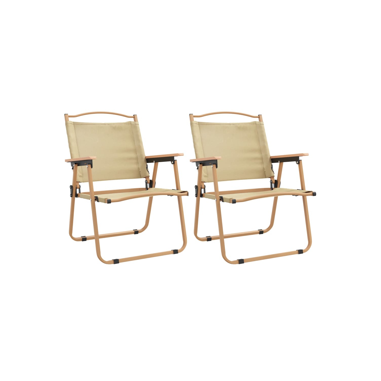 Chaises de camping 2 pièces beige 54 x 55 x 78&nbsp;cm Oxford