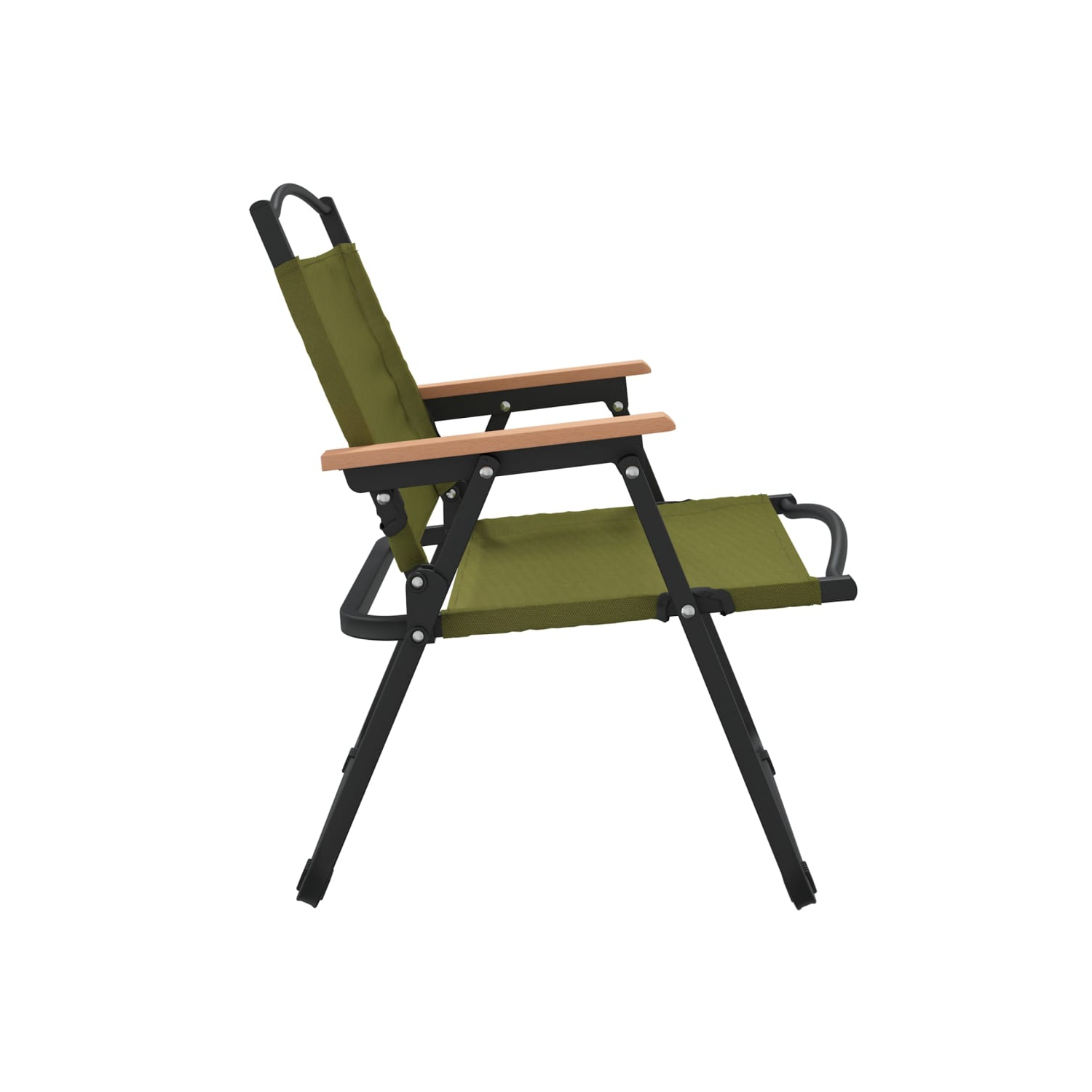 vidaXL Camping Chairs 2 pcs Green 54x43x59cm Oxford Fabric