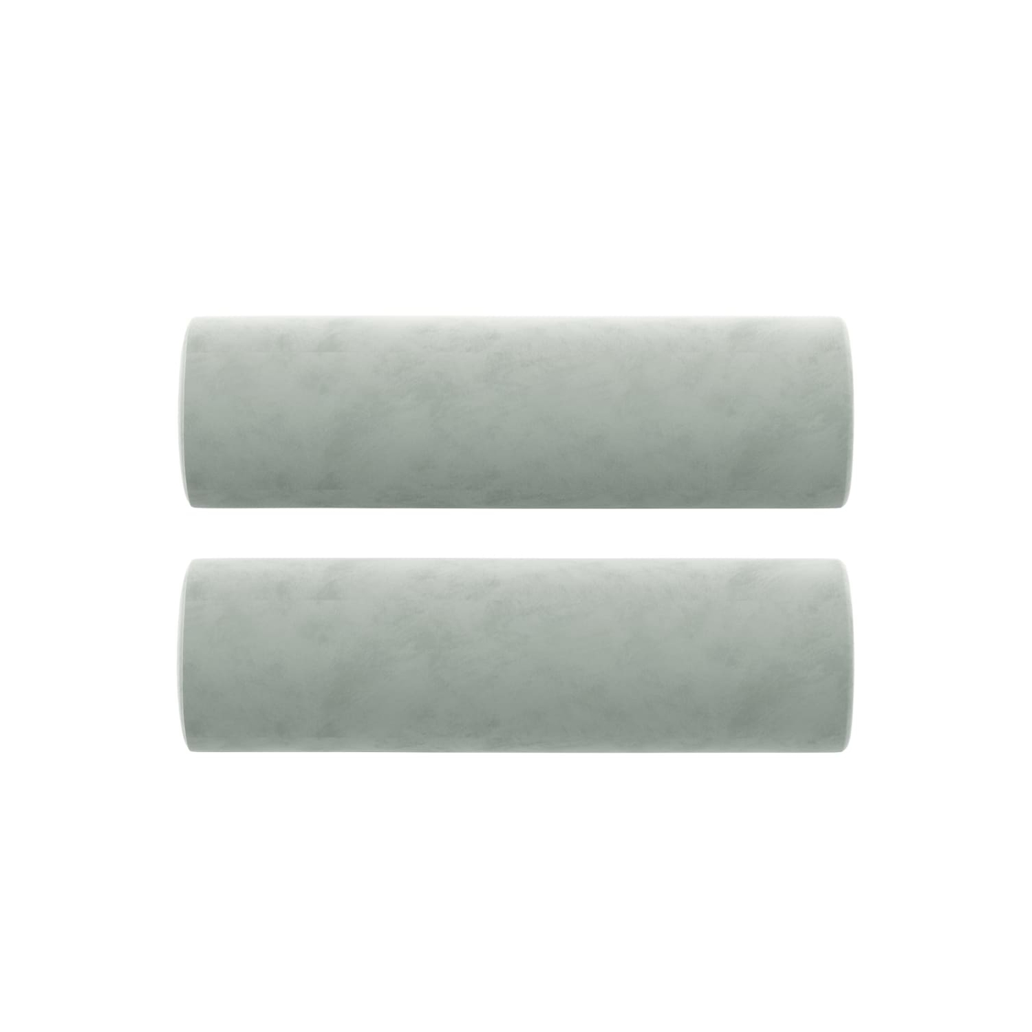 vidaXL Throw Pillows 2 pcs Light Grey Ø15x50 cm Velvet