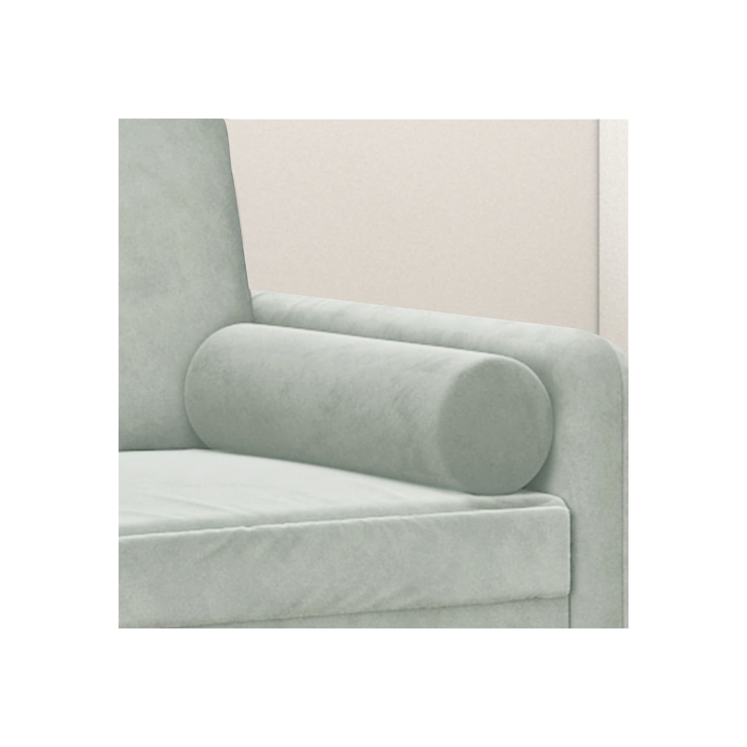 vidaXL Throw Pillows 2 pcs Light Grey Ø15x50 cm Velvet